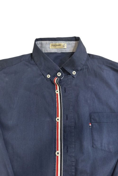 Other Navy button down Shirt.ms1041 Size US XS / EU 42 / 0 - 2 Thumbnail