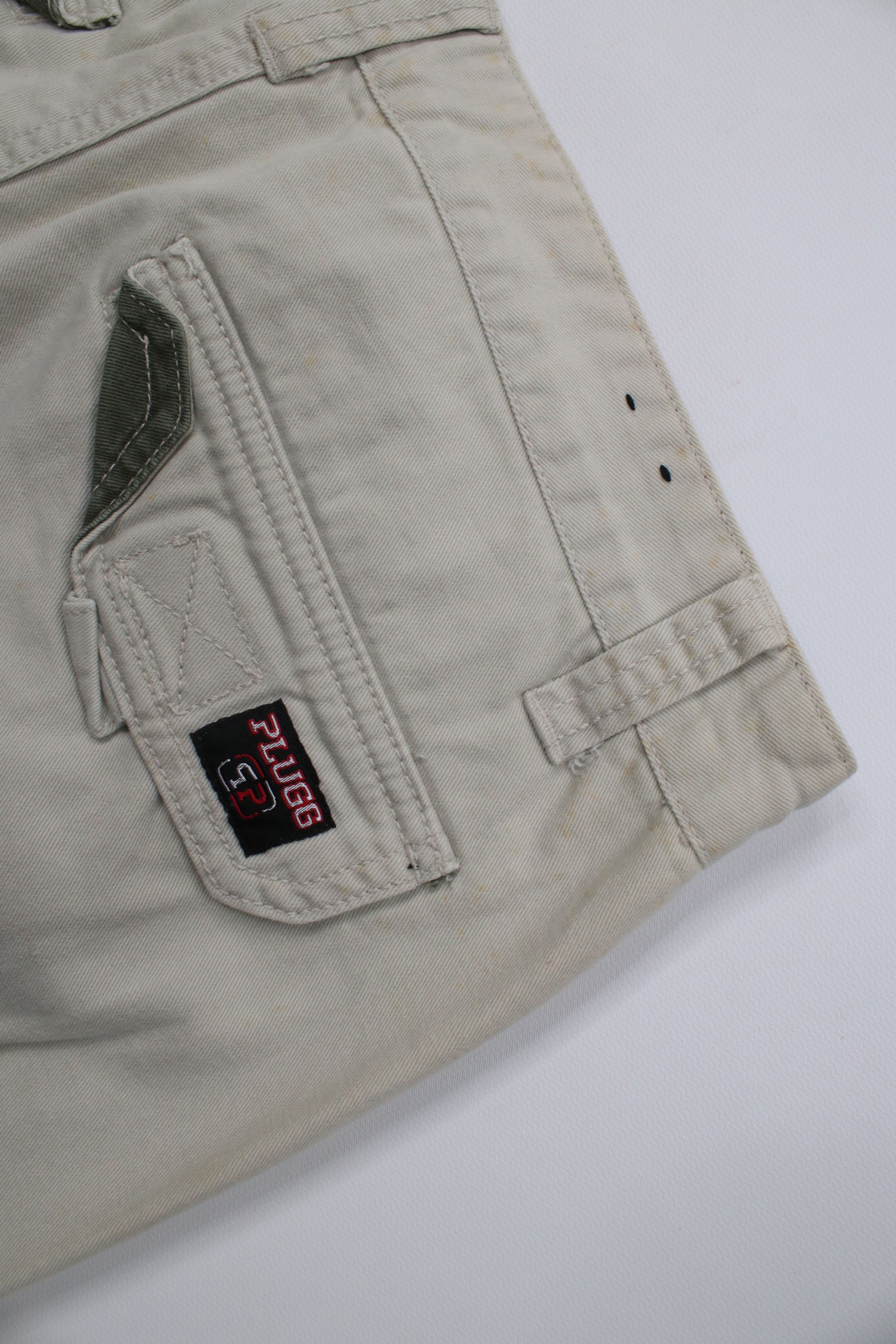 Vintage Vintage 90s Y2K Streetwear Wide Leg Cargo Pants Stone Cotton Size US 32 / EU 48 - 16 Thumbnail