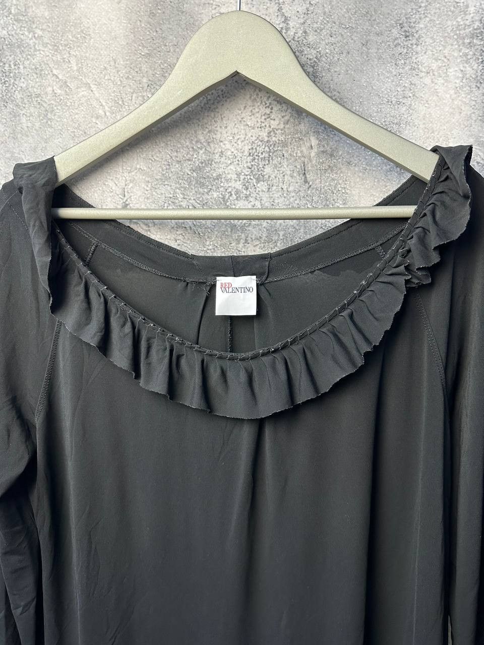 RED Valentino × Valentino RED Valentino Black Ruffle Trim Dress 3/4 Sleeves Relaxed Size M / US 6-8 / IT 42-44 - 5 Thumbnail