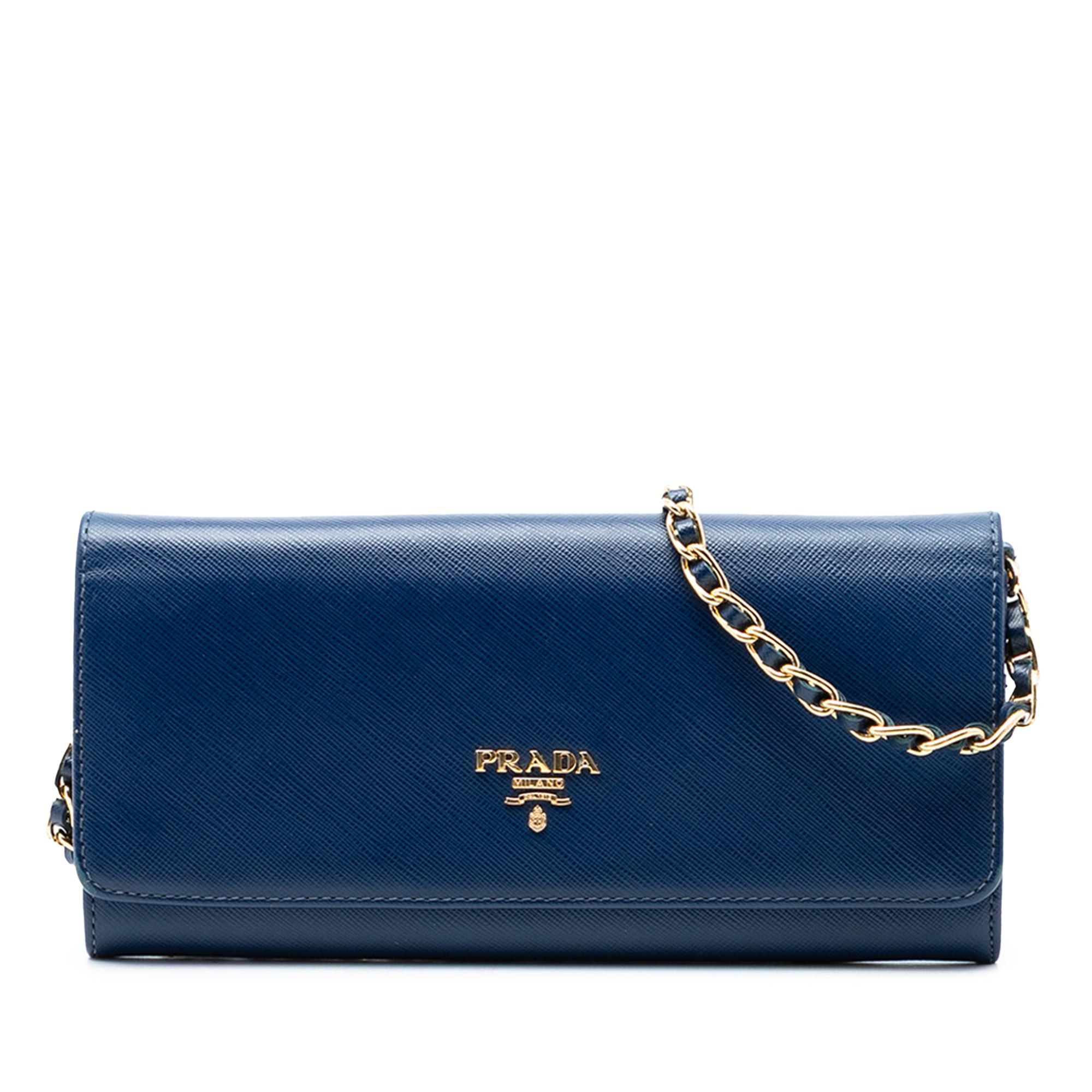 Prada Saffiano Wallet On Chain Size ONE SIZE - 1 Thumbnail