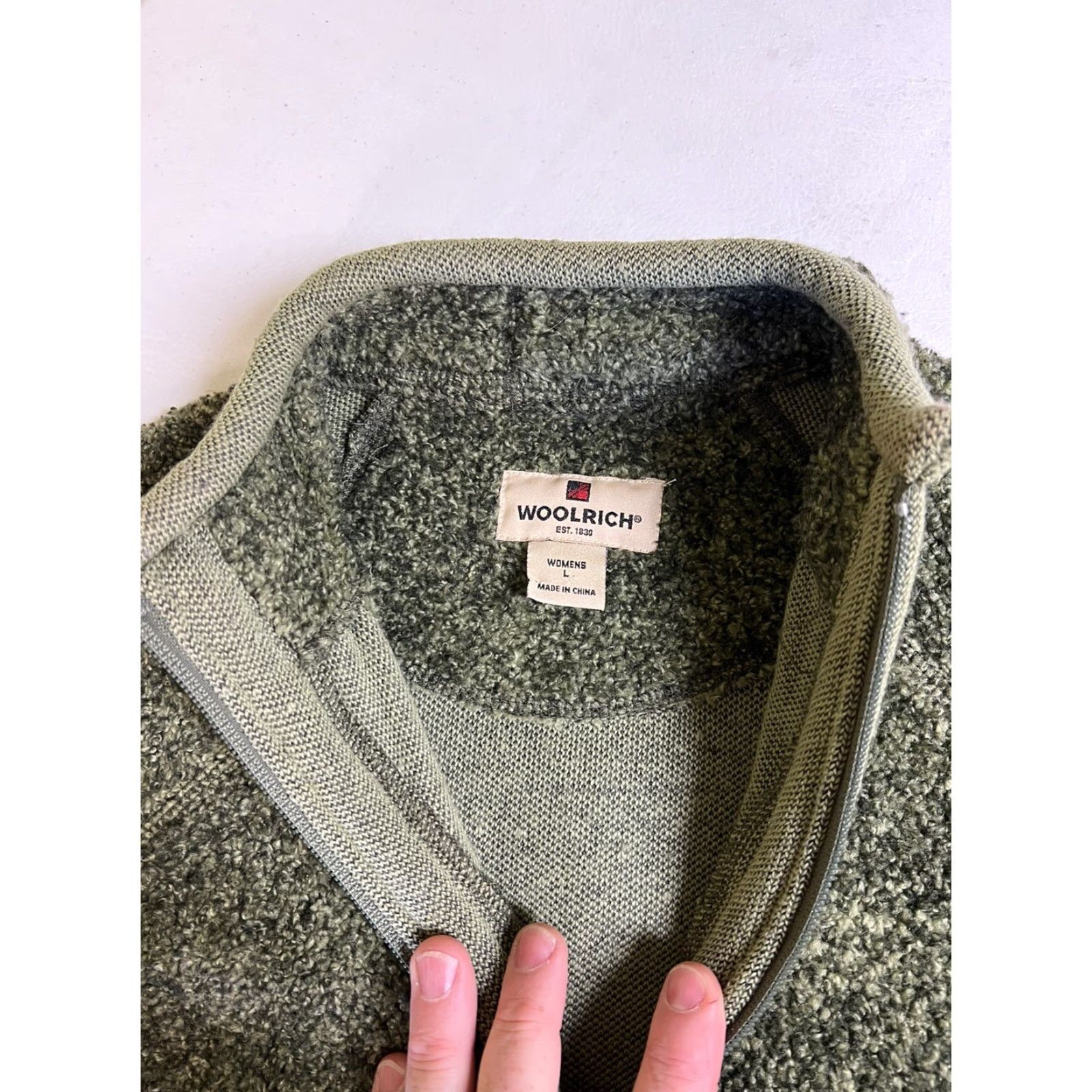 Vintage Woolrich Vest Women Full Zip L Woolrich Green Marled Olive Heather Vest L Women Accessories? Size L / US 10 / IT 46 - 4 Thumbnail