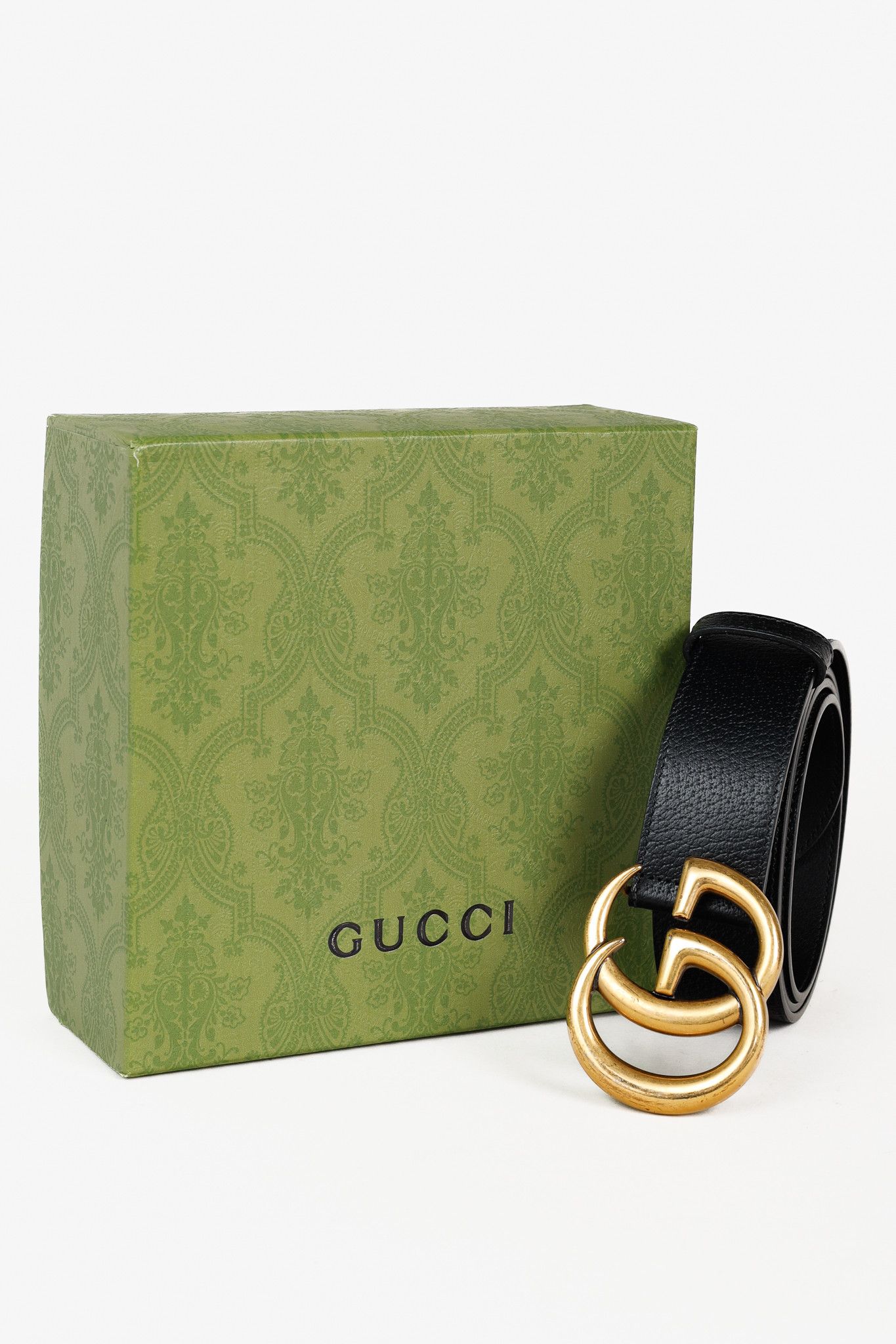 Gucci Gucci Marmont Golden GG Buckle Black Leather Wide Belt Size ONE SIZE - 6 Thumbnail