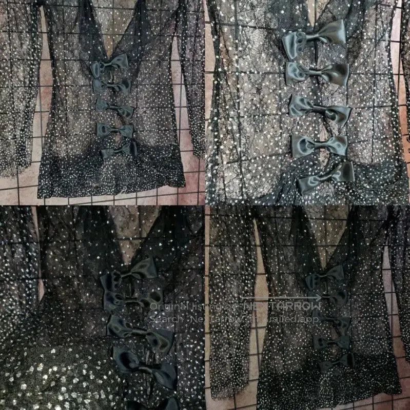 Dior Dior Women's Black Sheer Cardigan with Bows . Size M / US 6-8 / IT 42-44 - 9 Thumbnail
