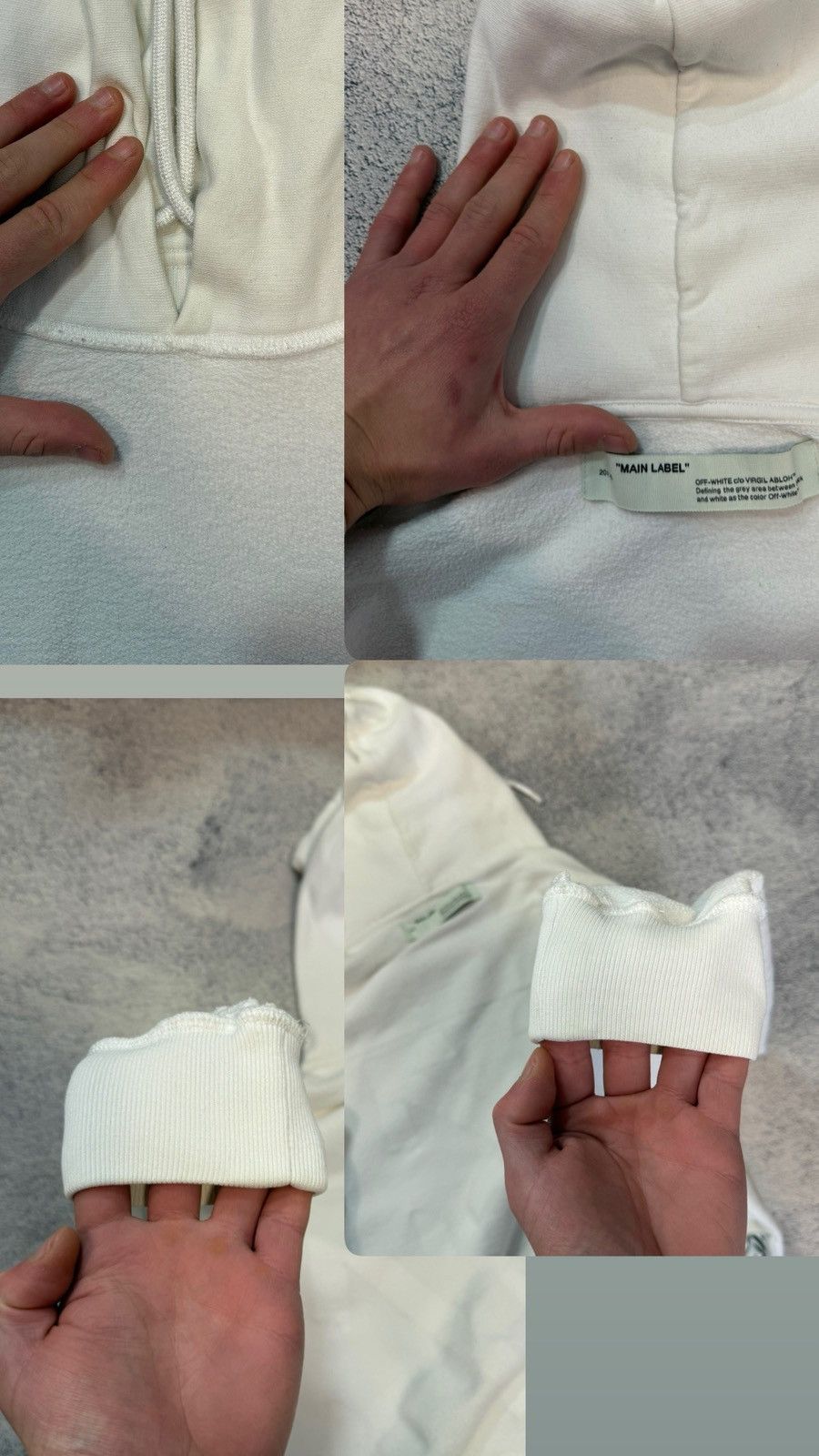 Off-White Off-White Tape Diag Arrows Hoodie White Beige Men S Portugal Size US S / EU 44-46 / 1 - 16 Thumbnail