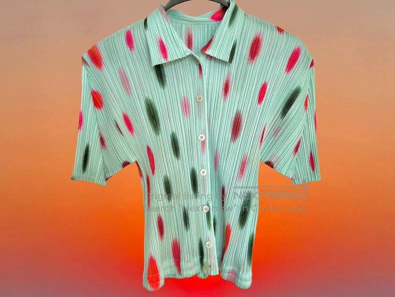 Issey Miyake Issey Miyake Raindrop Polka Dot Colorful Top Size L / US 10 / IT 46 - 1 Thumbnail