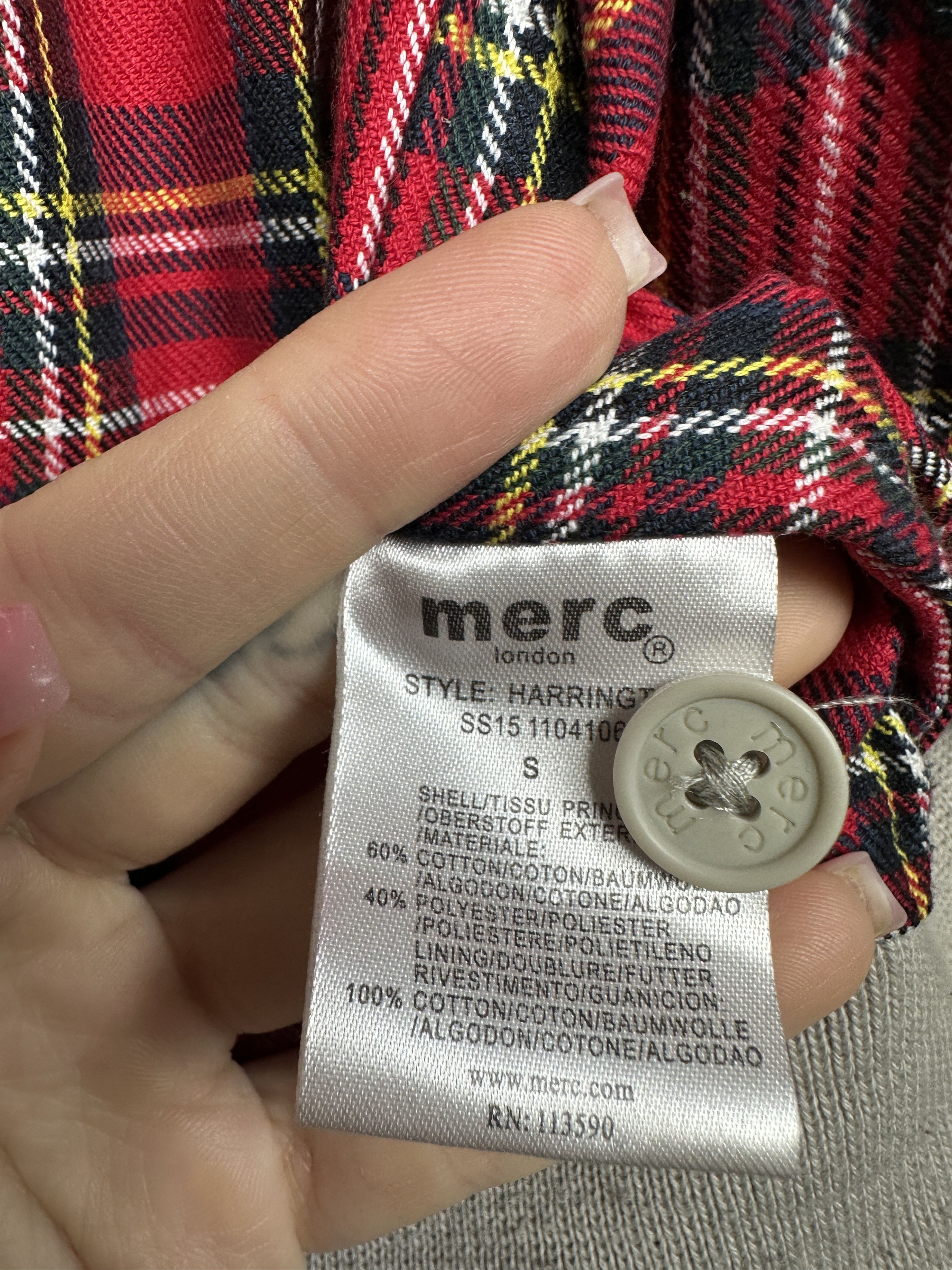 Merc Merc London Mens Plaid Lined Classic Jacket Size US S / EU 44-46 / 1 - 7 Thumbnail