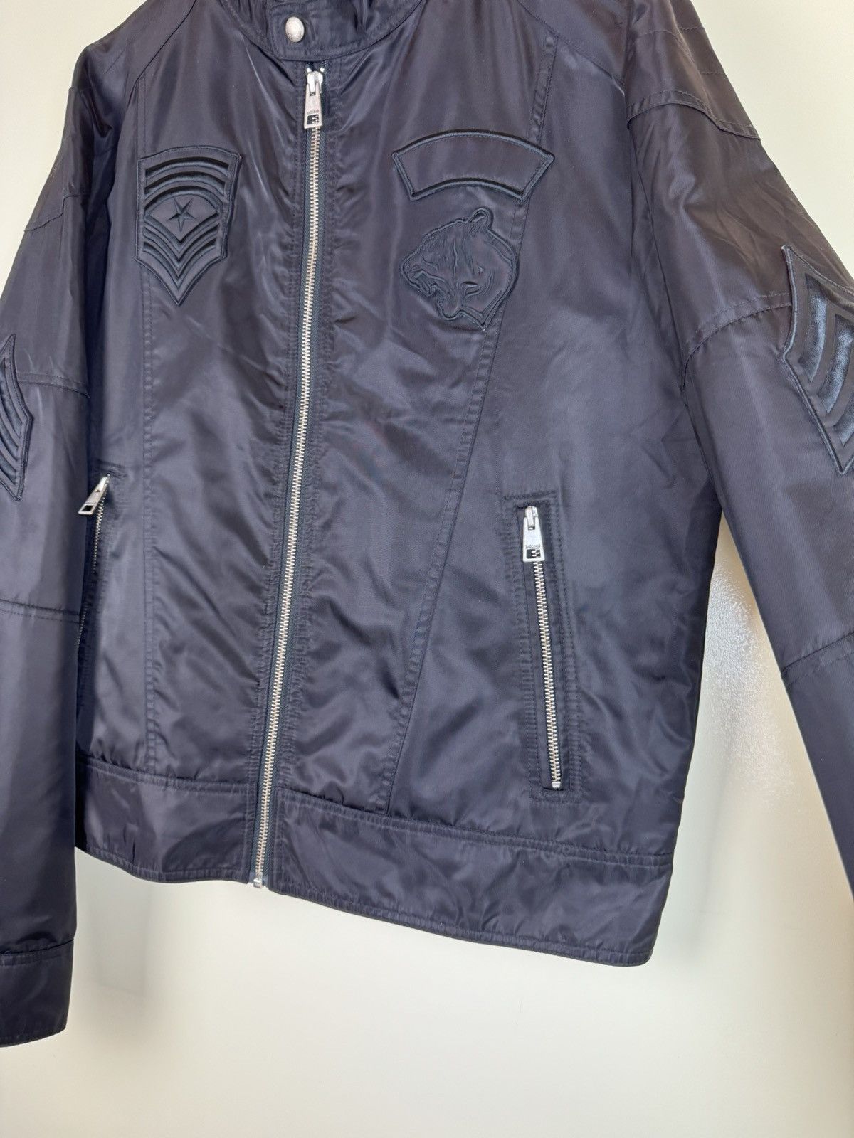 Just Cavalli Just Roberto Cavalli nylon black bomber jacket car coat M Size US M / EU 48-50 / 2 - 7 Thumbnail
