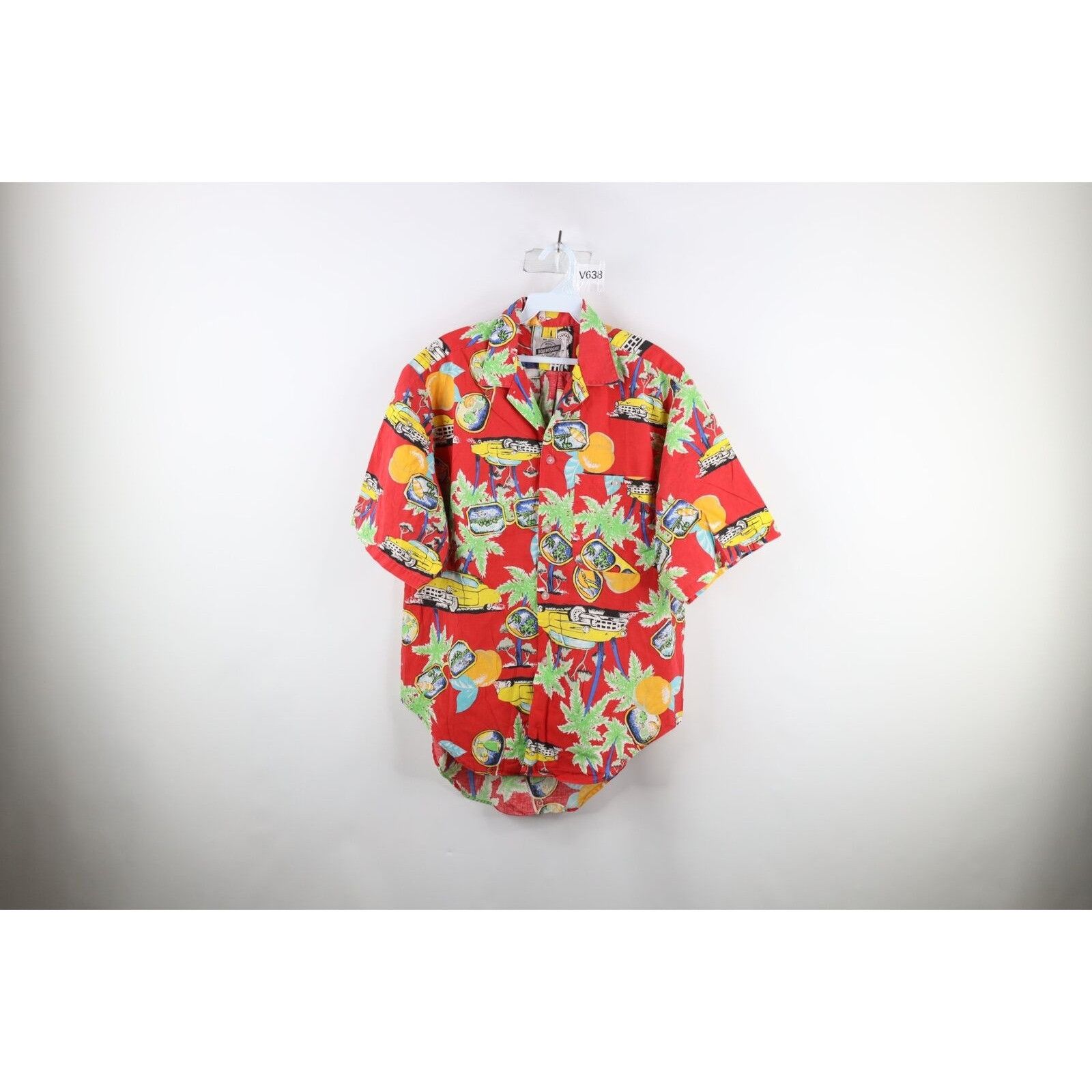 Vintage Vintage 90s Streetwear Hot Rod Beach Hawaiian Button Shirt Size US M / EU 48-50 / 2 - 1 Thumbnail