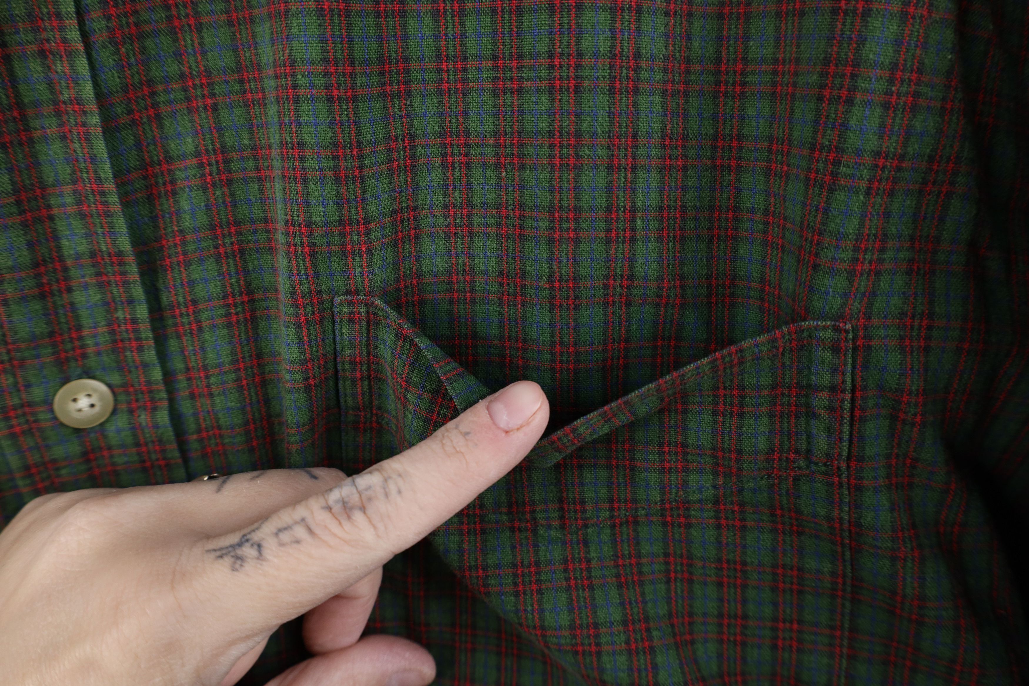 J.Crew Vintage 90s J Crew Collared Button Down Shirt Plaid Cotton Size US XXL / EU 58 / 5 - 4 Thumbnail