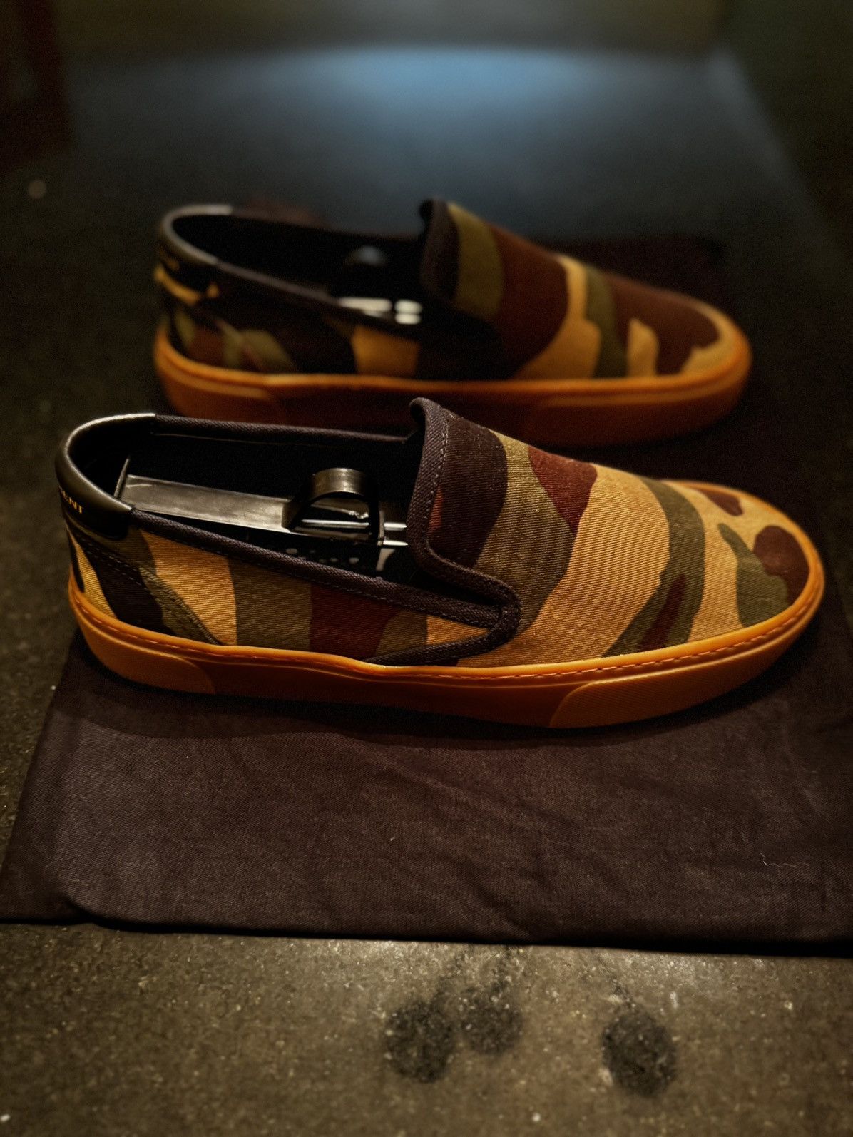 Saint Laurent Paris Men’s Saint Laurent Paris Camo Slip-ons Size US 8 / EU 41 - 4 Thumbnail