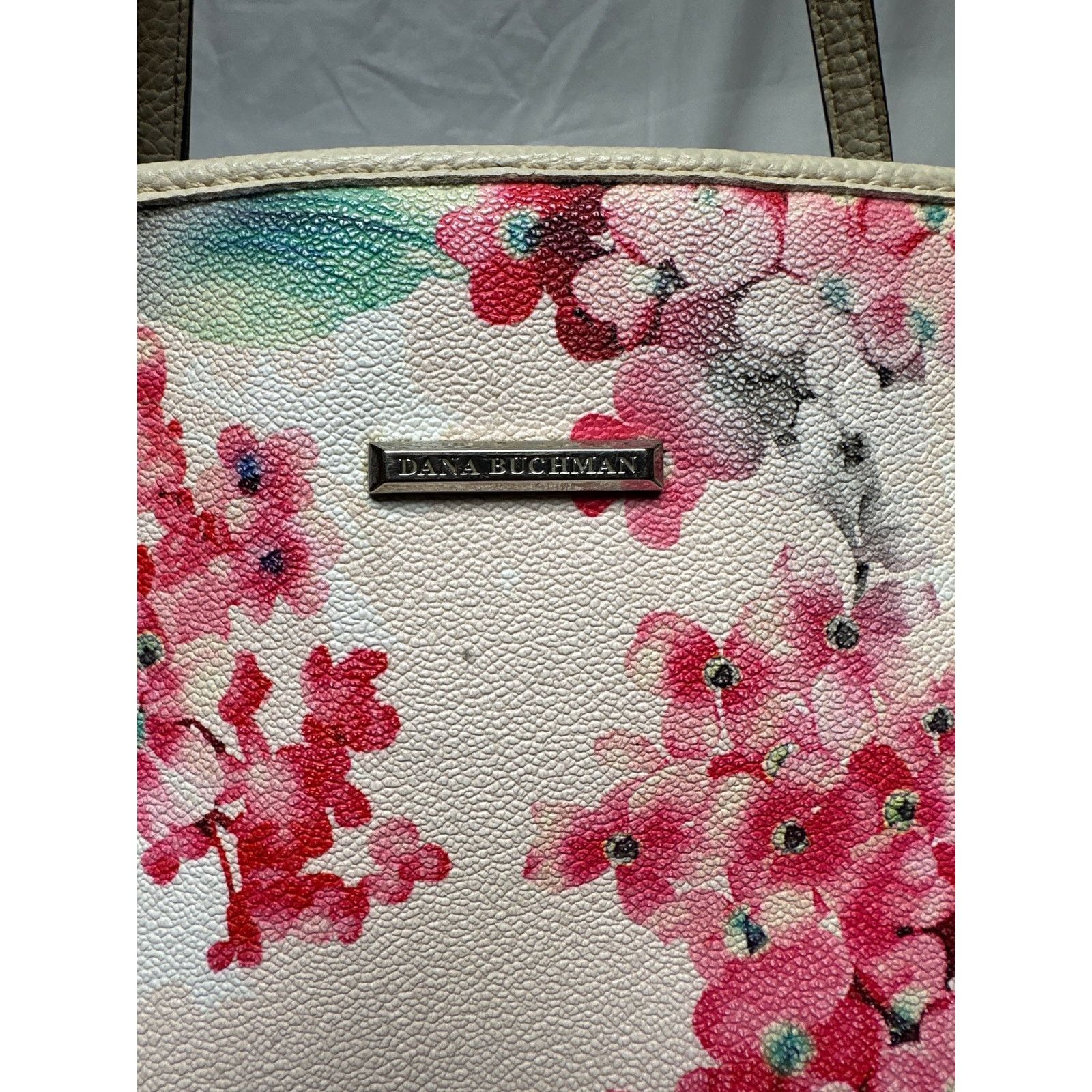 Other Dana Buchman Floral Print Tote Bag - Pink & White Size ONE SIZE - 4 Thumbnail