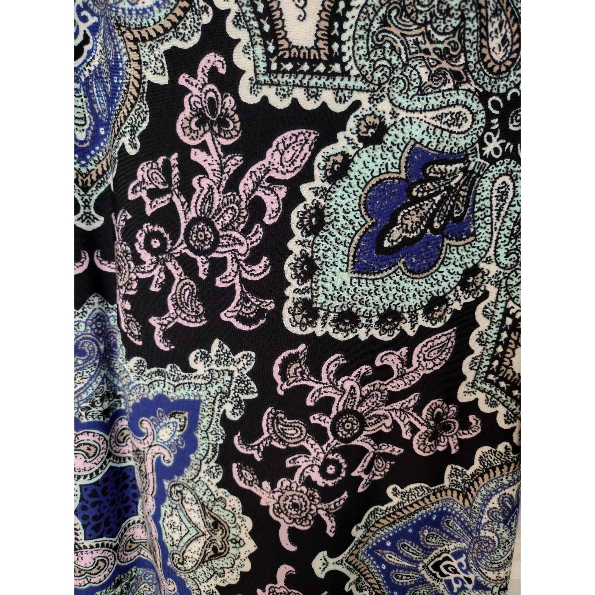 Donna Morgan Donna Morgan Womens Size 10 Multicolor Paisley Print Tunic D Size L / US 10 / IT 46 - 4 Thumbnail