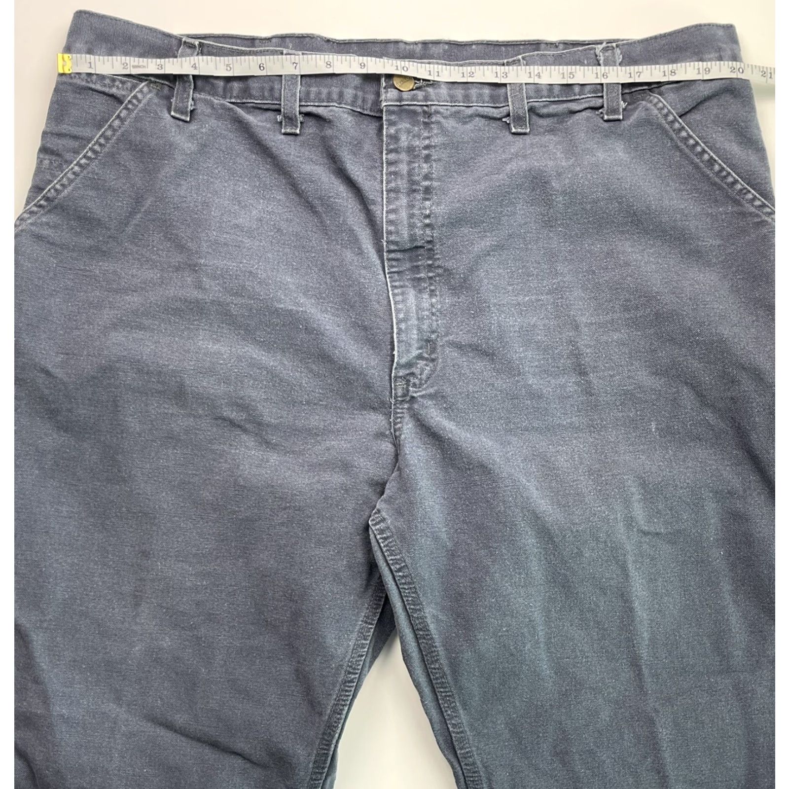 Carhartt VINTAGE Carhartt B11 Carpenter Duck Canvas Pants 40x32 Blue Workwear Mens Size US 40 / EU 56 - 4 Thumbnail