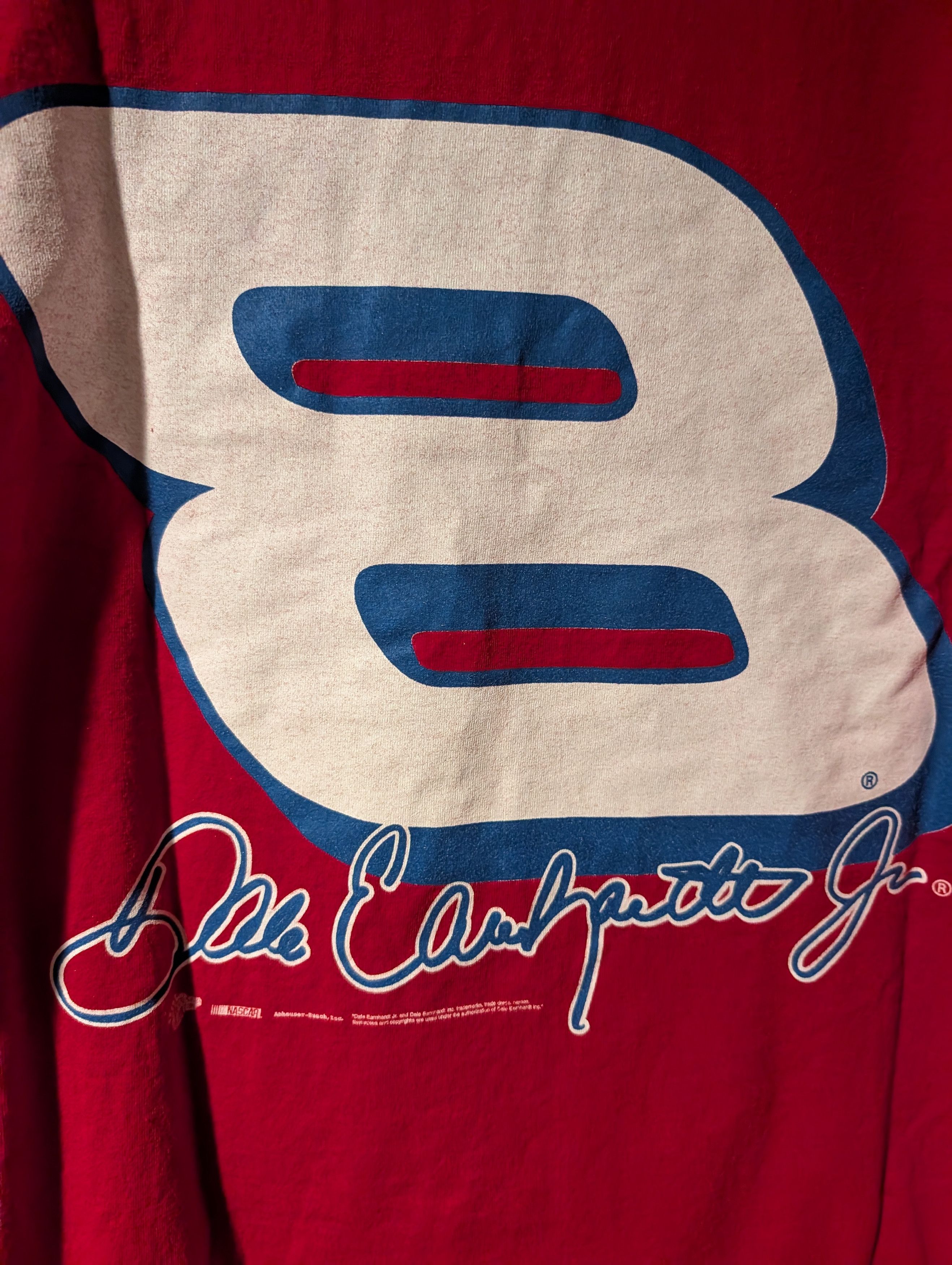 NASCAR VTG Dale Earnhardt Jr #8 Budweiser T-Shirt King Beers NASCAR Size US XXL / EU 58 / 5 - 6 Thumbnail