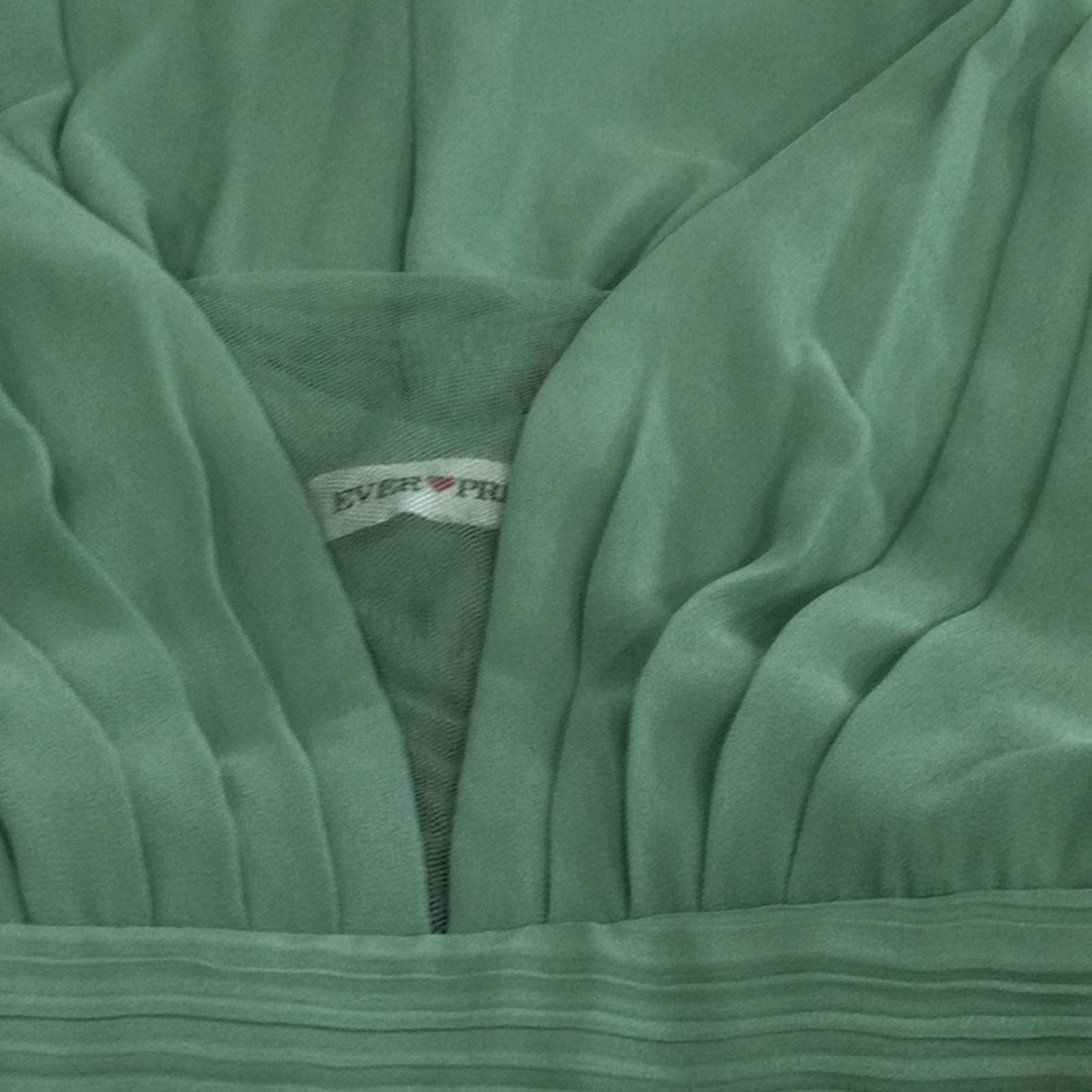 Other Ever Pretty Sage Green Lace Gauging Waist Evening Maxi Dress Size S / US 4 / IT 40 - 15 Thumbnail