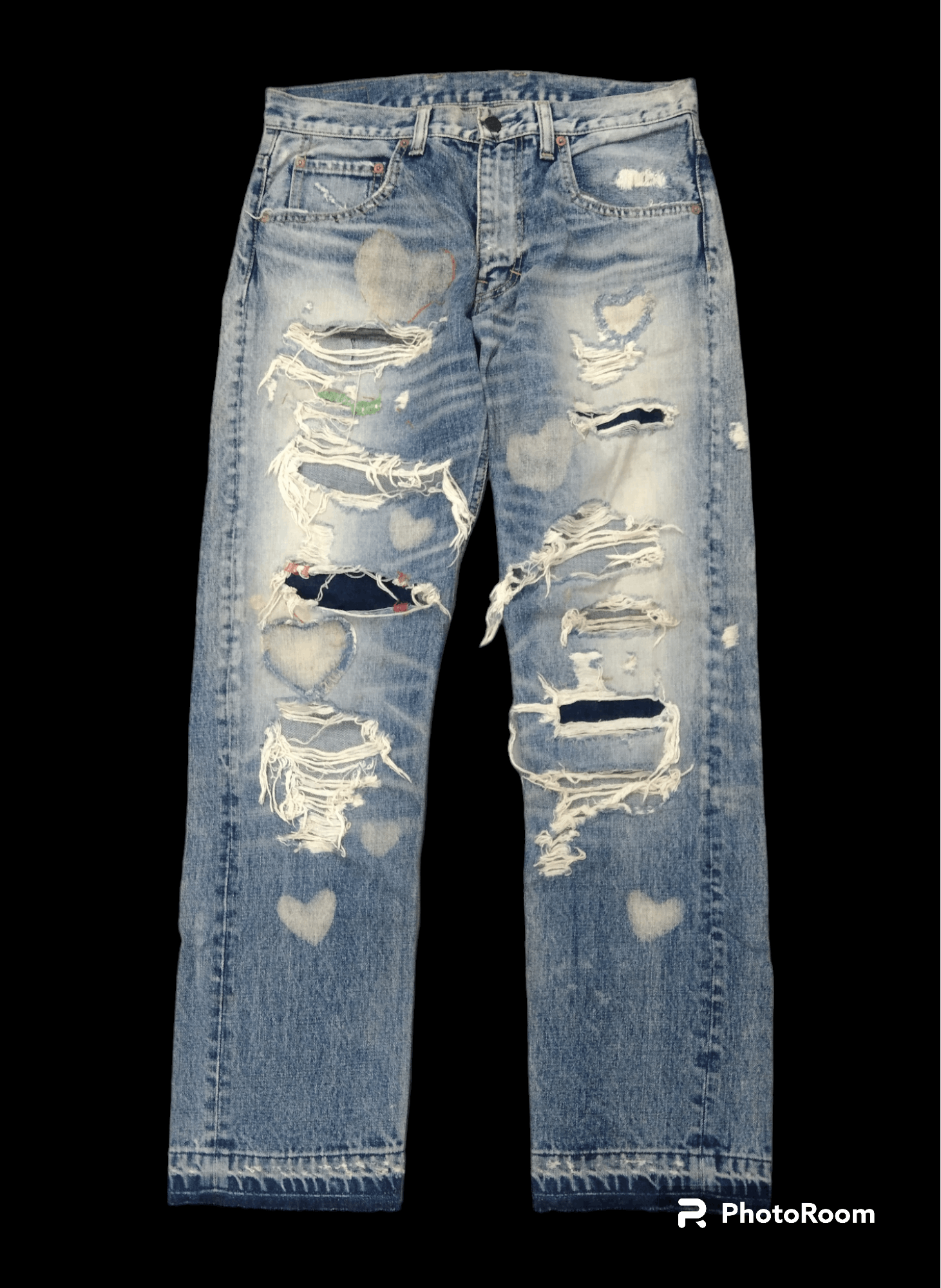 Japanese Brand RNA DISTRESSED DENIM PANTS Size US 30 / EU 46 - 1 Thumbnail