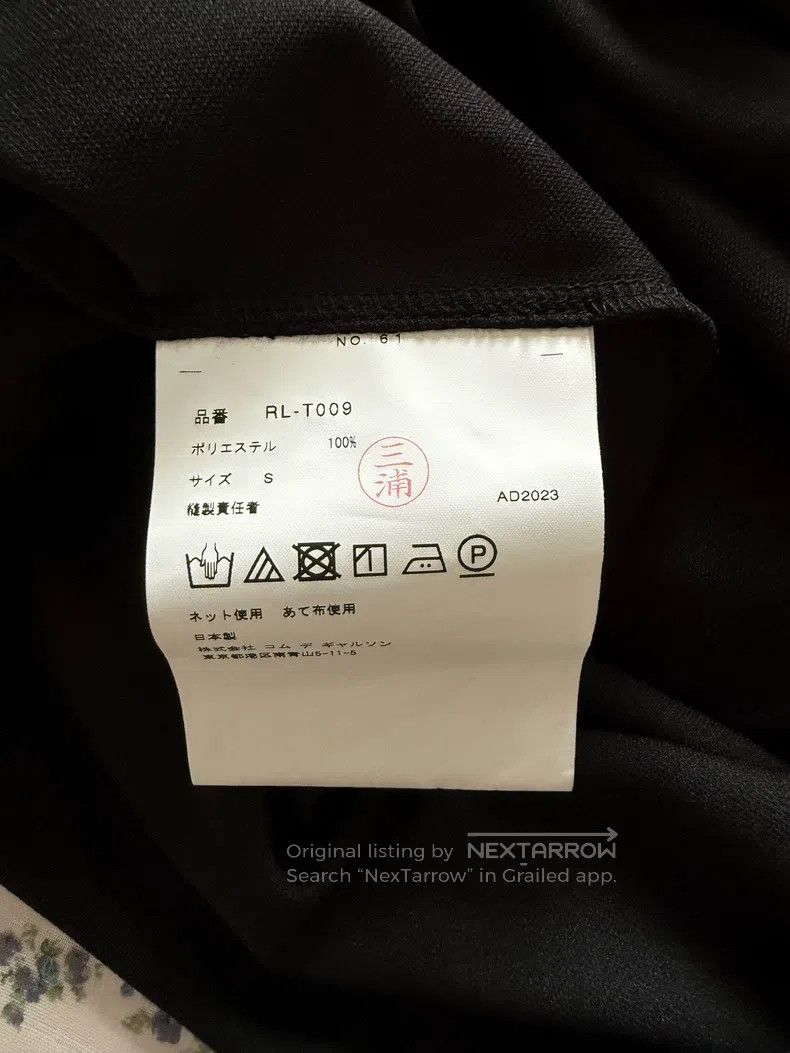 Comme des Garcons Comme Des Garcons Black 3D Flower Long Sleeve T-shirt, Siz Size S / US 4 / IT 40 - 6 Thumbnail
