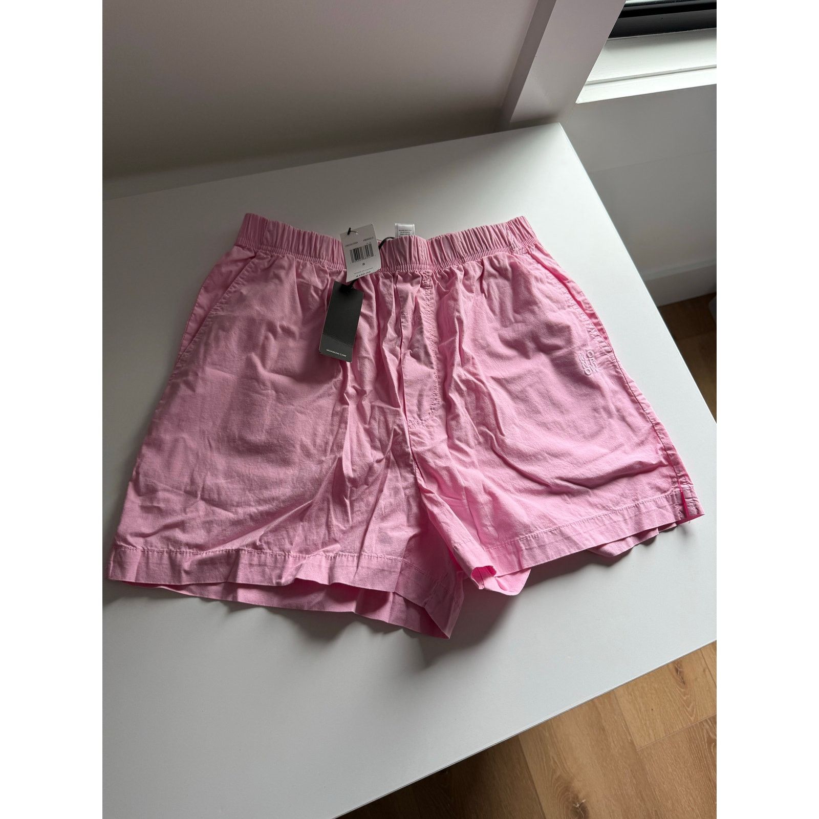 MONROW New Women’s Monrow Cotton Poplin Shorts - Small - Pink $120 Size 27" / US 4 / IT 40 - 3 Thumbnail