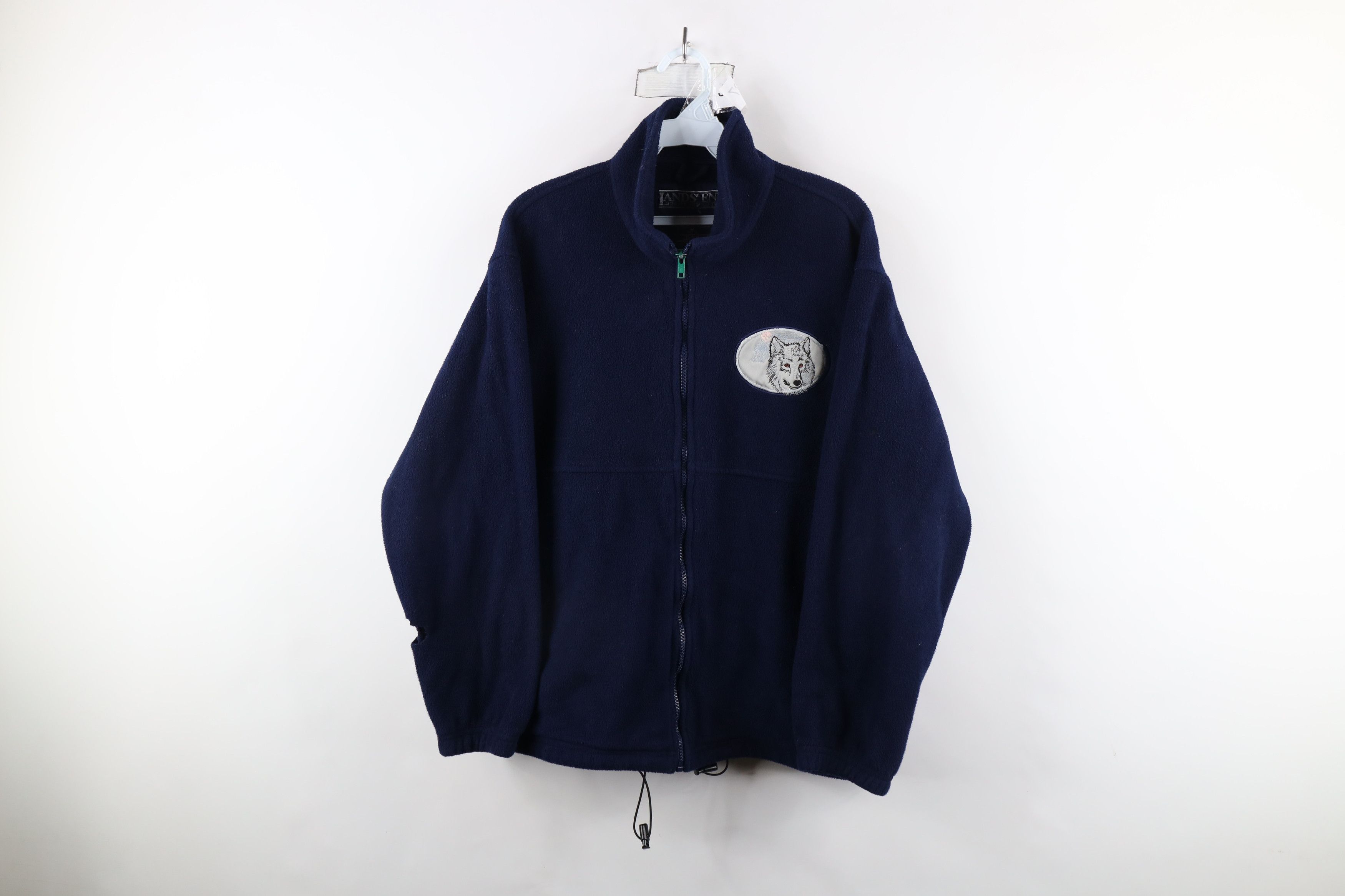 Lands' End × Vintage Vintage 90s Lands End Wolf Polartec Fleece Jacket USA Size M / US 6-8 / IT 42-44 - 1 Thumbnail