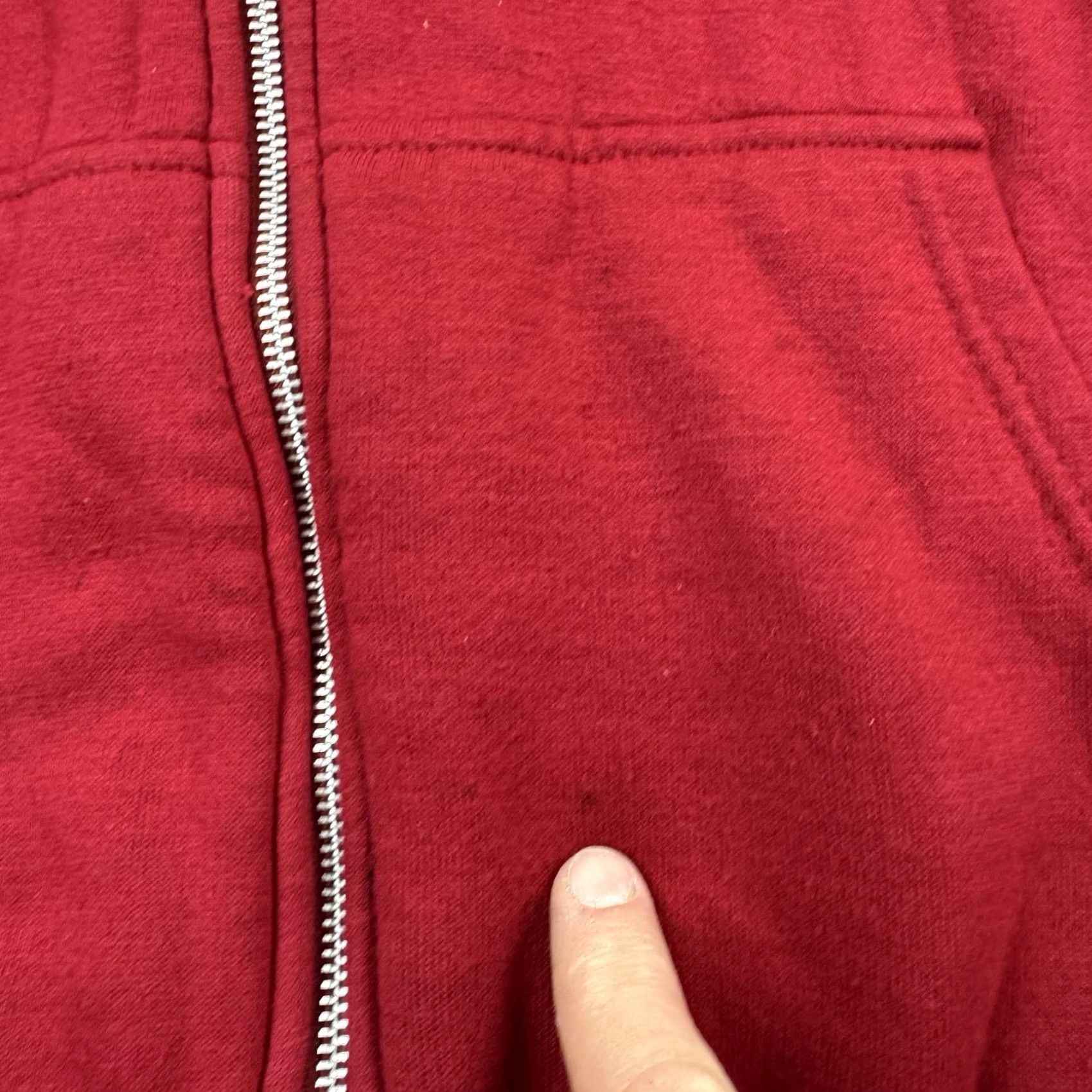 McGregor VINTAGE McGregor Hoodie Adult Large Full Zip Thermal Red 80s Grunge 90s Mens Size US L / EU 52-54 / 3 - 5 Thumbnail