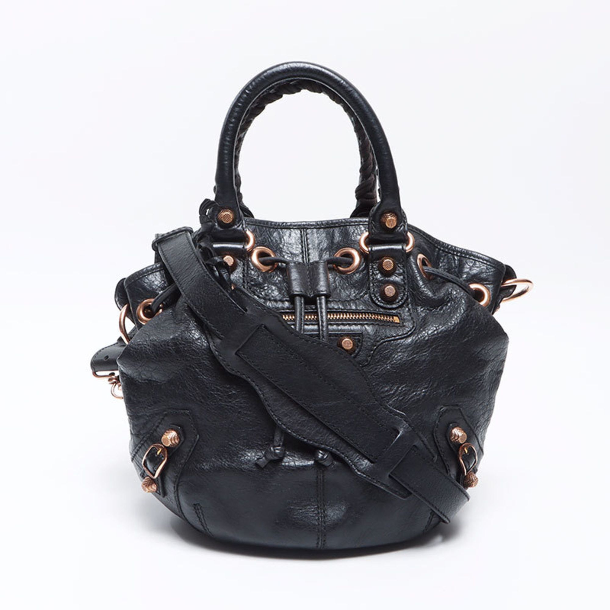 Balenciaga Balenciaga Giant Pom-Pom Shoulder Bag, Black, WS14459 Size ONE SIZE - 1 Thumbnail
