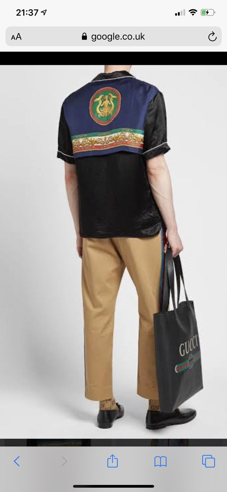 Gucci Black short sleeve shirt Sz48 Size US M / EU 48-50 / 2 - 2 Thumbnail