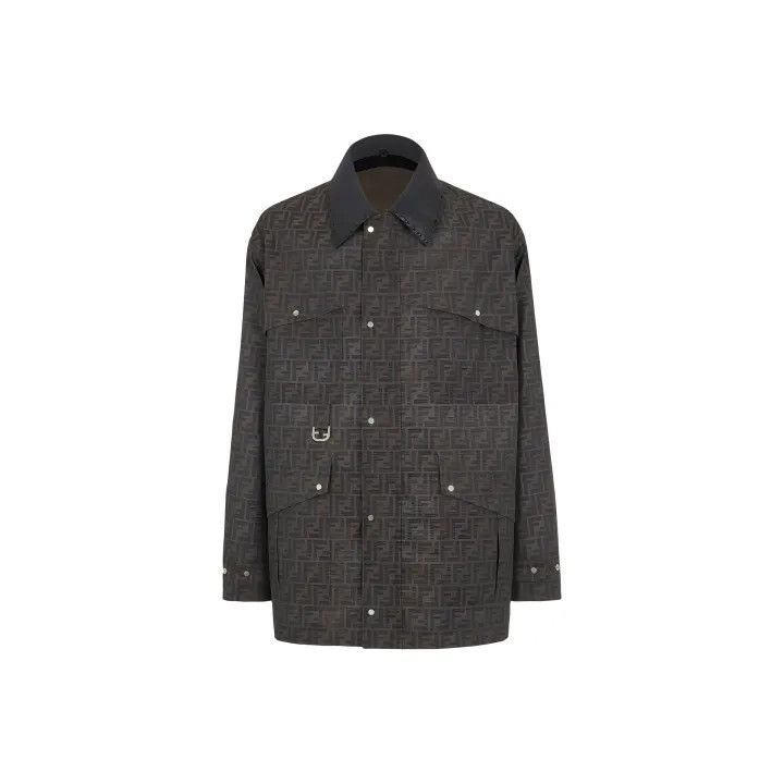 Fendi Fendi Logo Print Long Sleeve Jacket for Men 0079 Size US M / EU 48-50 / 2 - 1 Thumbnail