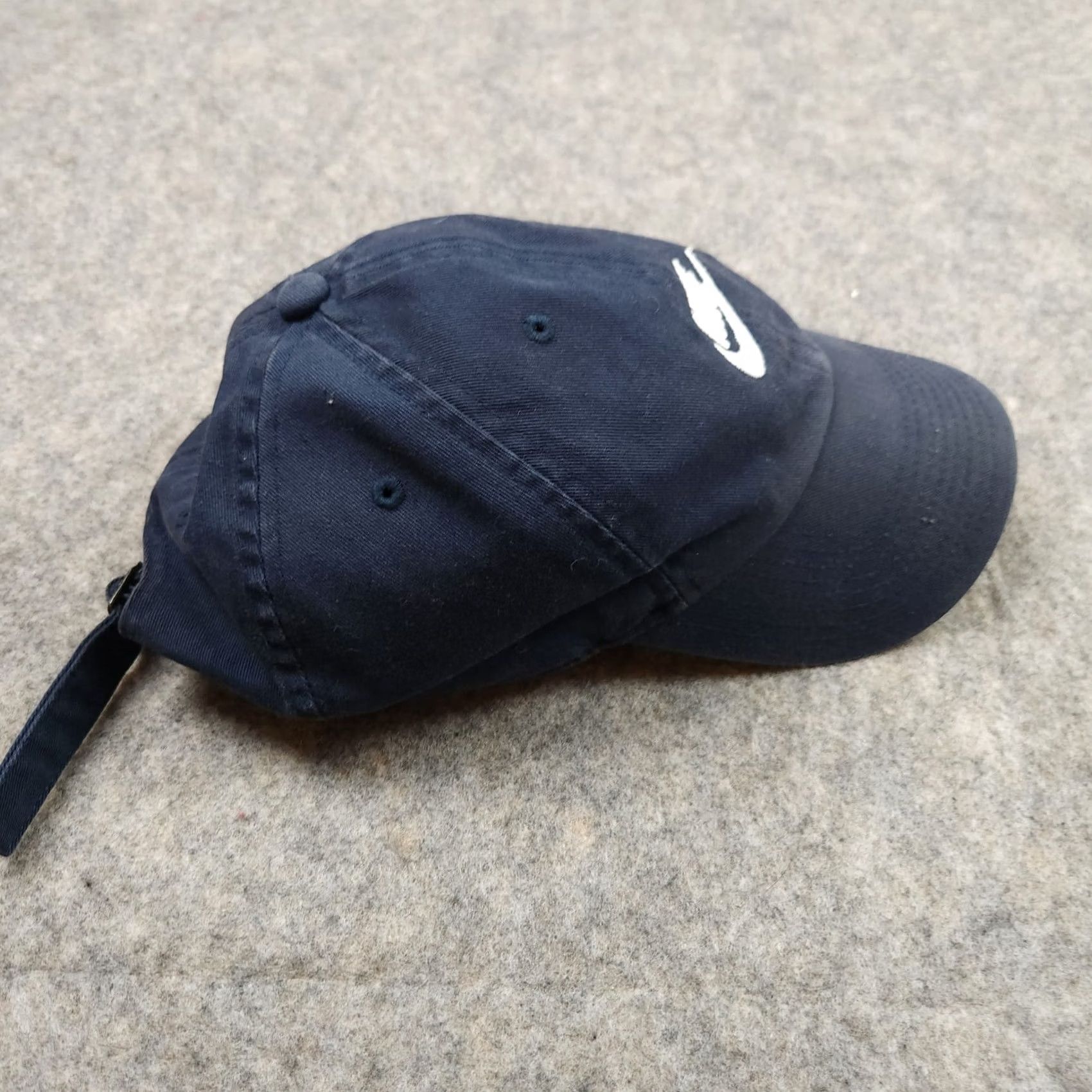 Nike Nike Hat Cap Strap Back Blue White Swoosh Logo Cotton Athletic Mens Adjustable One Size Cap Size ONE SIZE - 3 Thumbnail