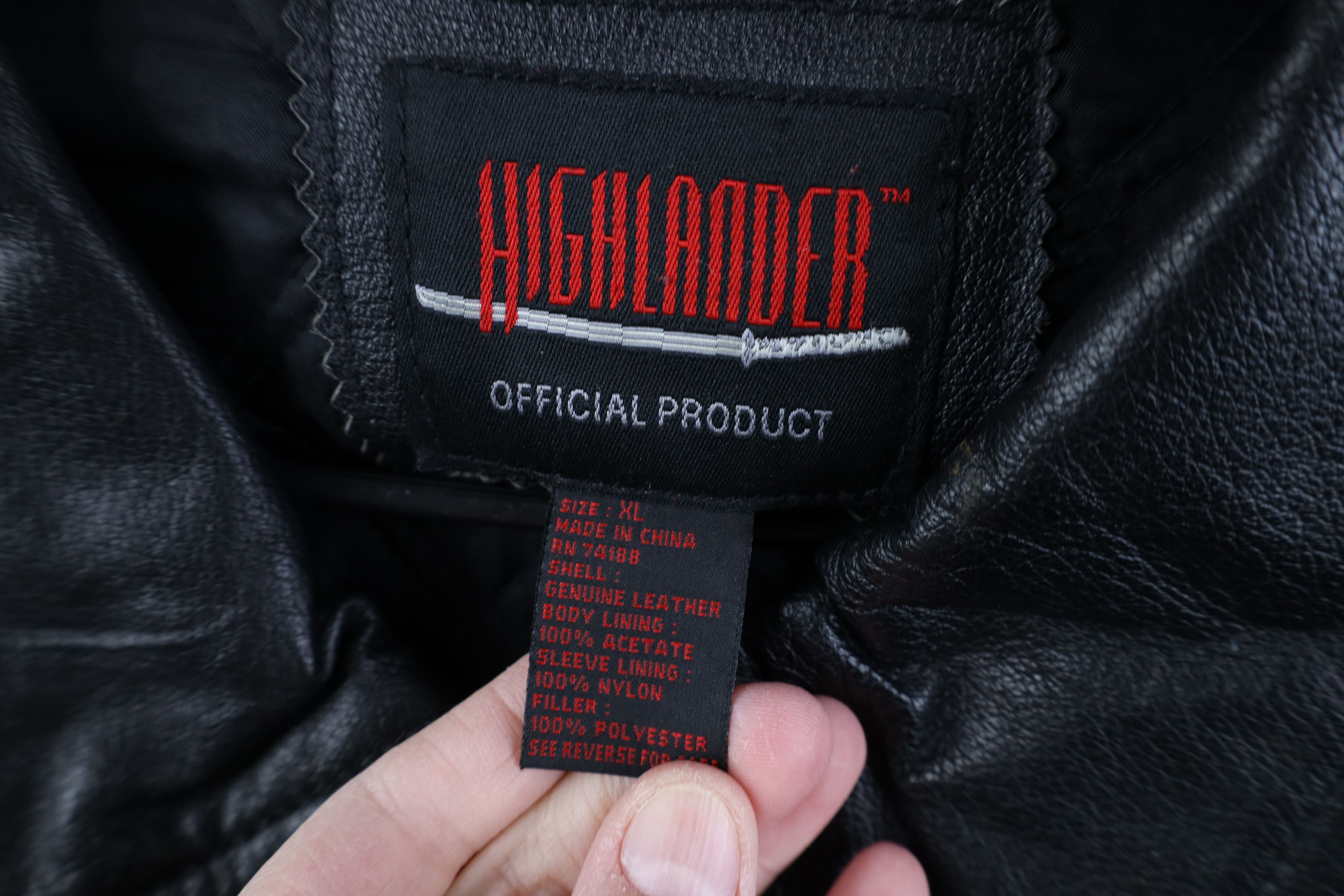 Vintage Vintage 90s Highlander Movie Leather Bomber Jacket Size US XL / EU 56 / 4 - 9 Thumbnail