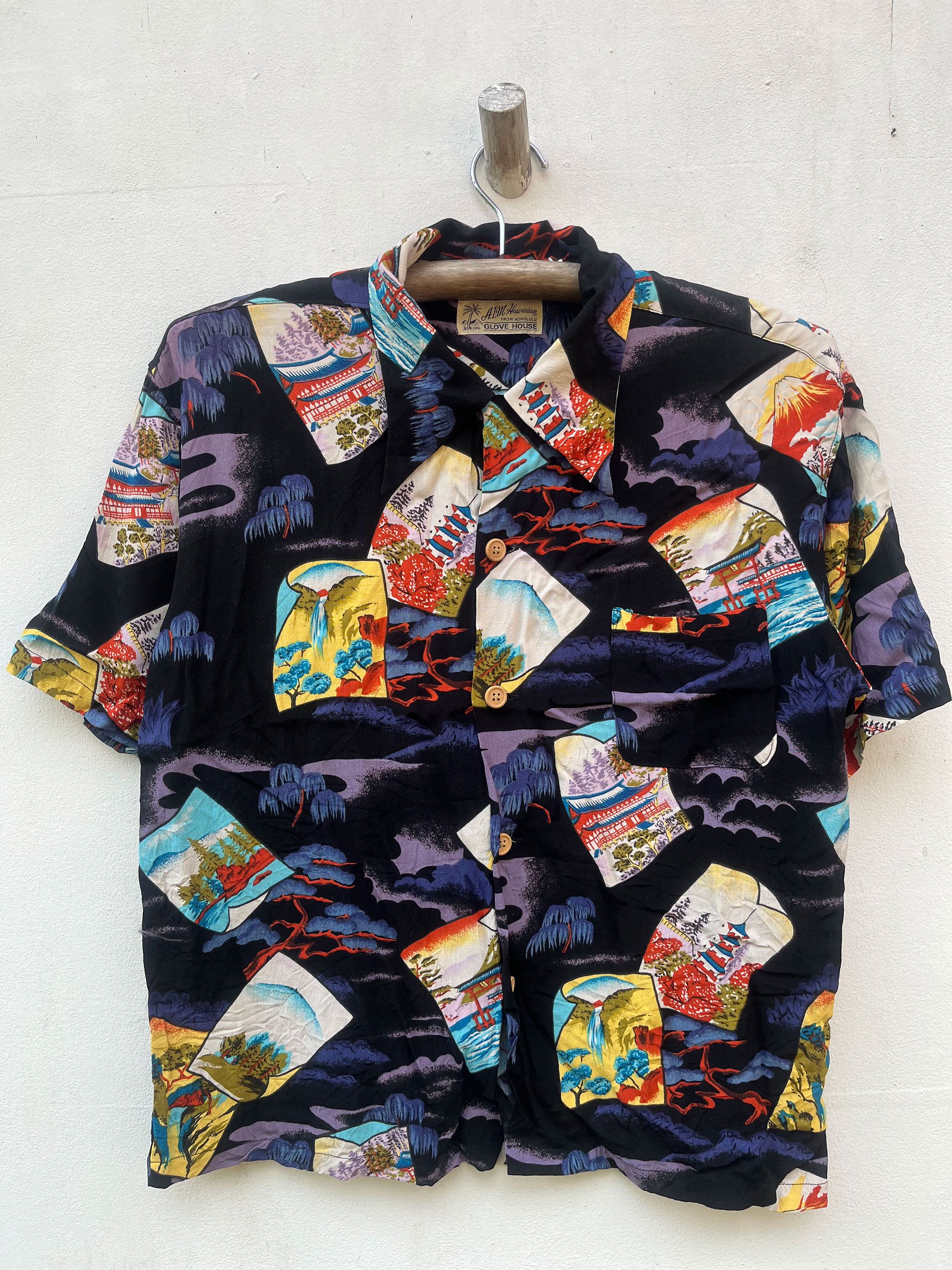 Sci-Fi Fantasy Glove House Honolulu Hawaii Hawaiian Camp Full Printed Size US M / EU 48-50 / 2 - 1 Thumbnail