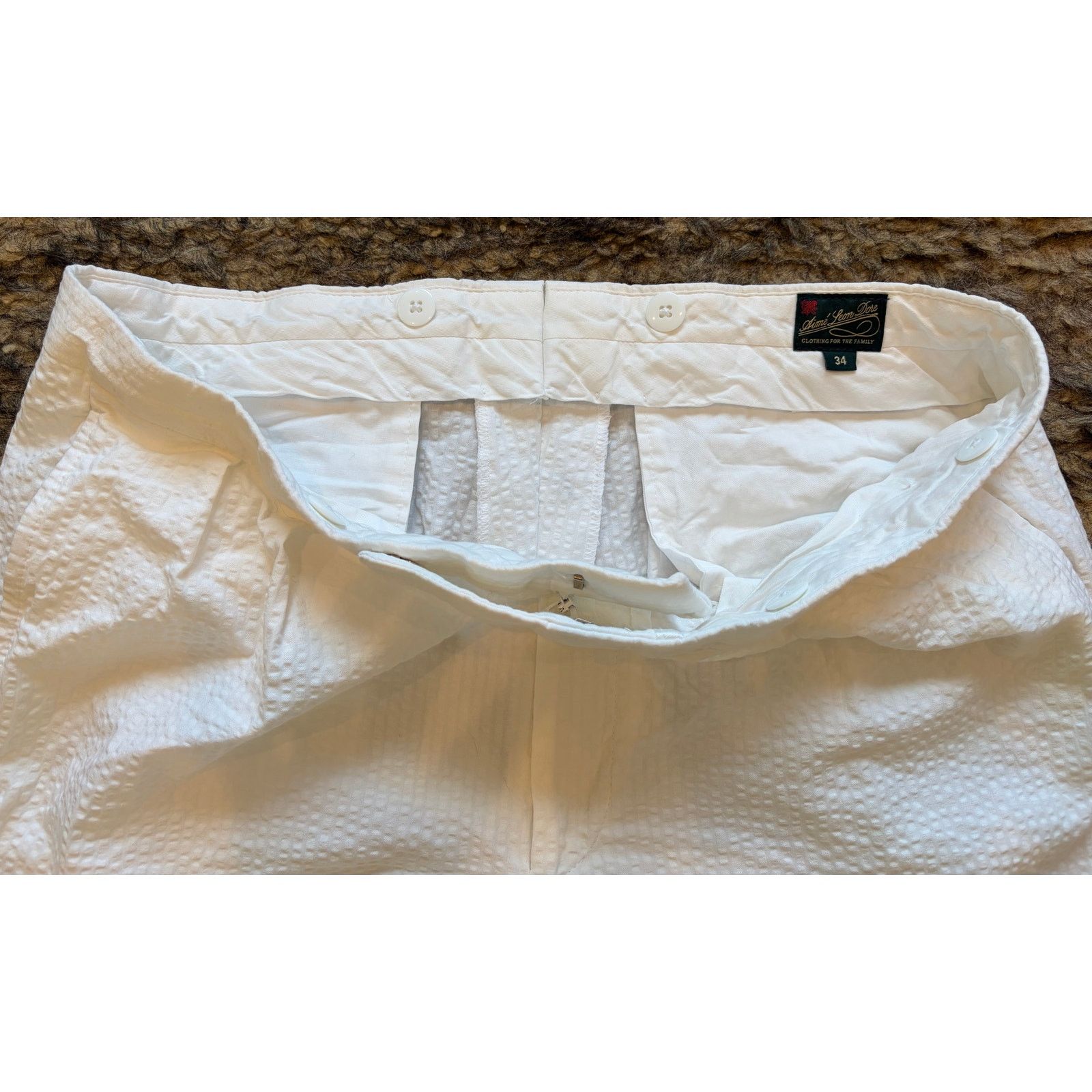 Aime Leon Dore Men’s Aime Leon Dore White Pant Pleated Cuffed size 34 x 32 Size US 34 / EU 50 - 4 Thumbnail