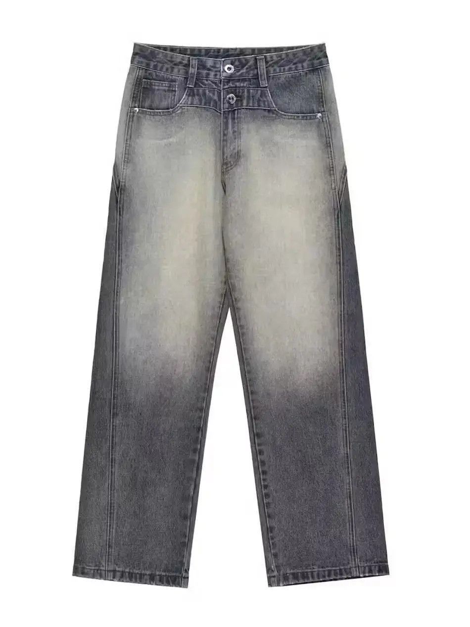 Japanese Brand Vintage washed distressed micro wide jeans Size US 32 / EU 48 - 5 Thumbnail