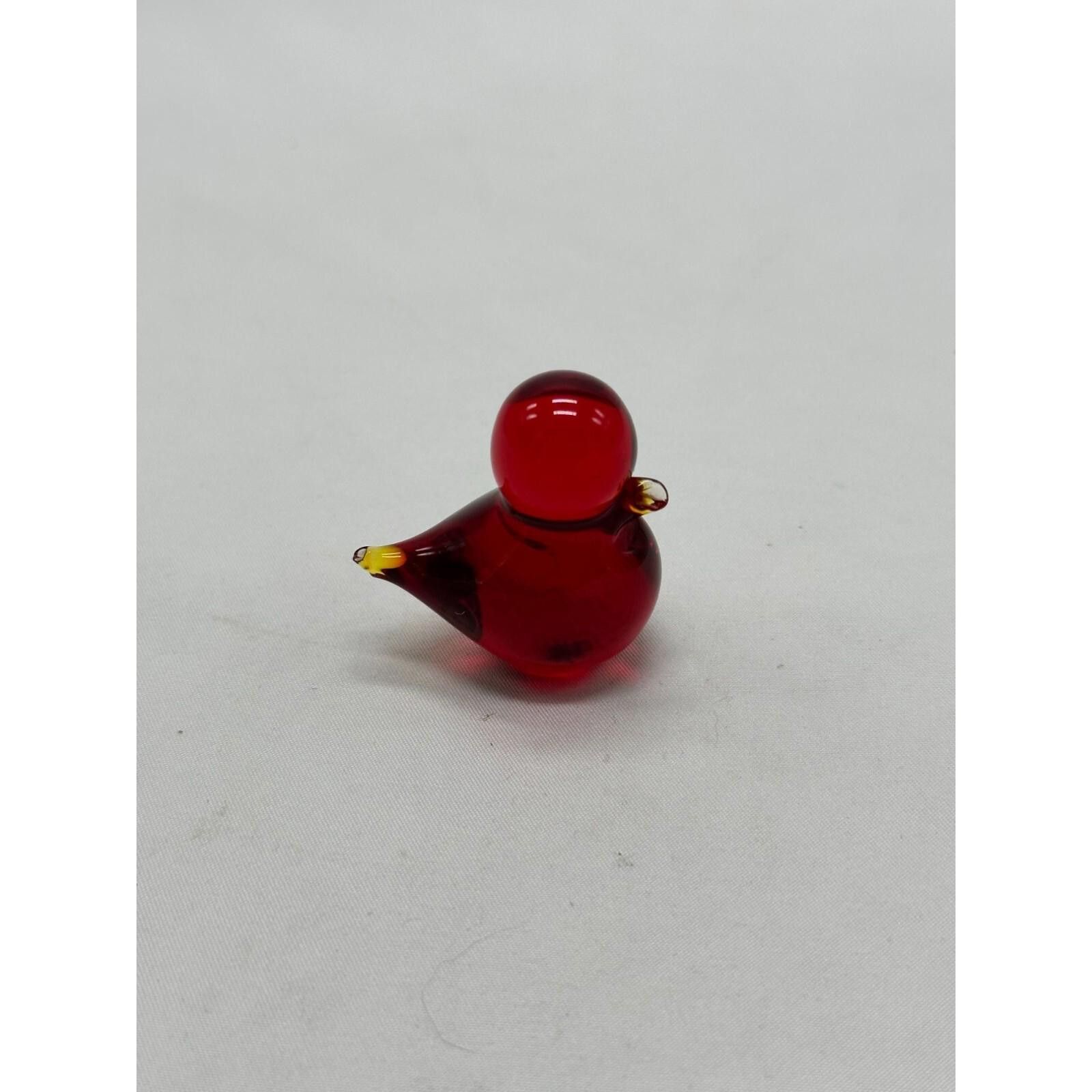 Unknown London Vintage Red Amberina Hand Blown Bird Glass Figurine Rare Size ONE SIZE - 2 Thumbnail