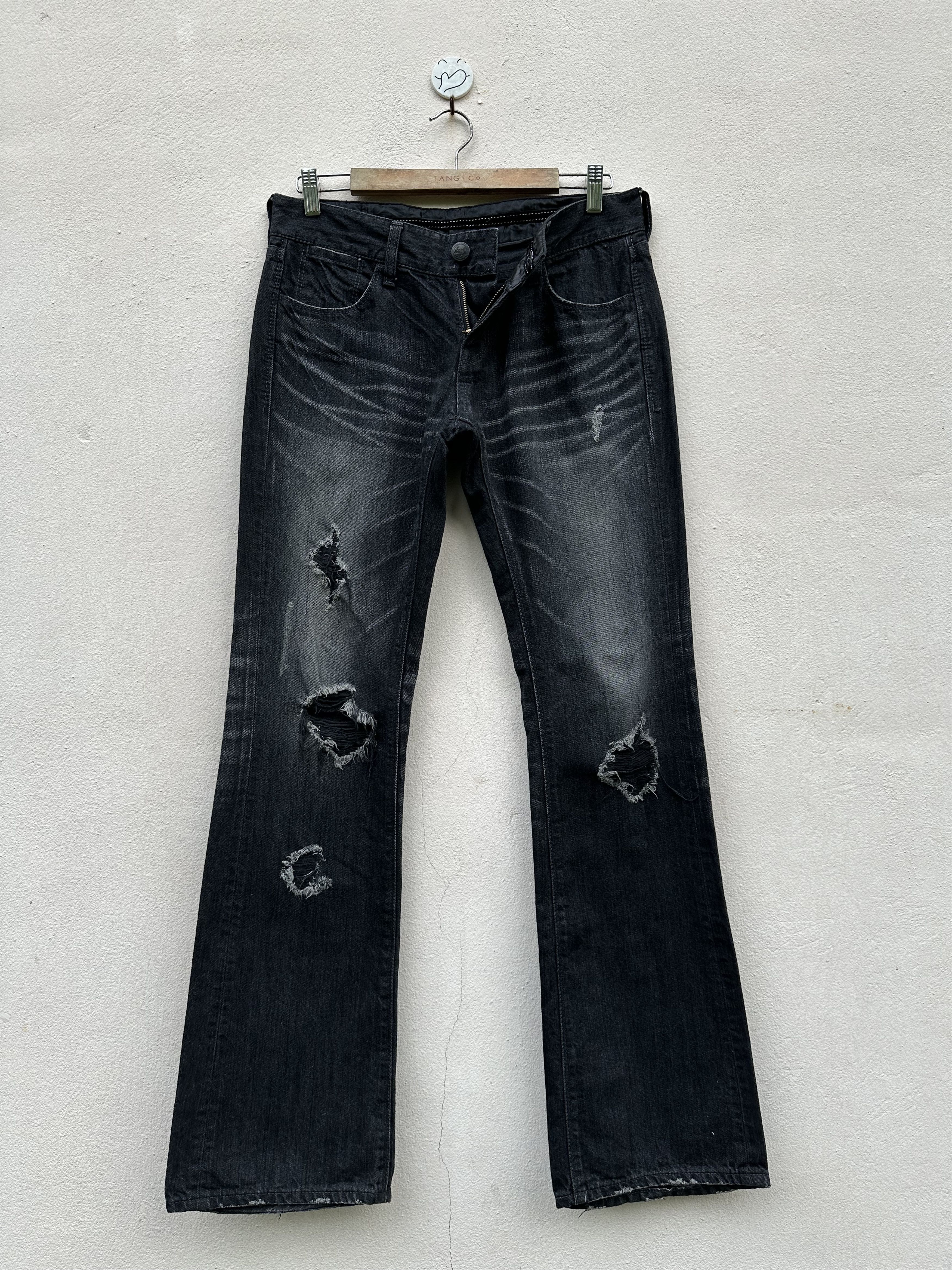 Murder License Japanese Brand Murder License Flare Rips Denim Jeans Size US 33 - 2 Thumbnail