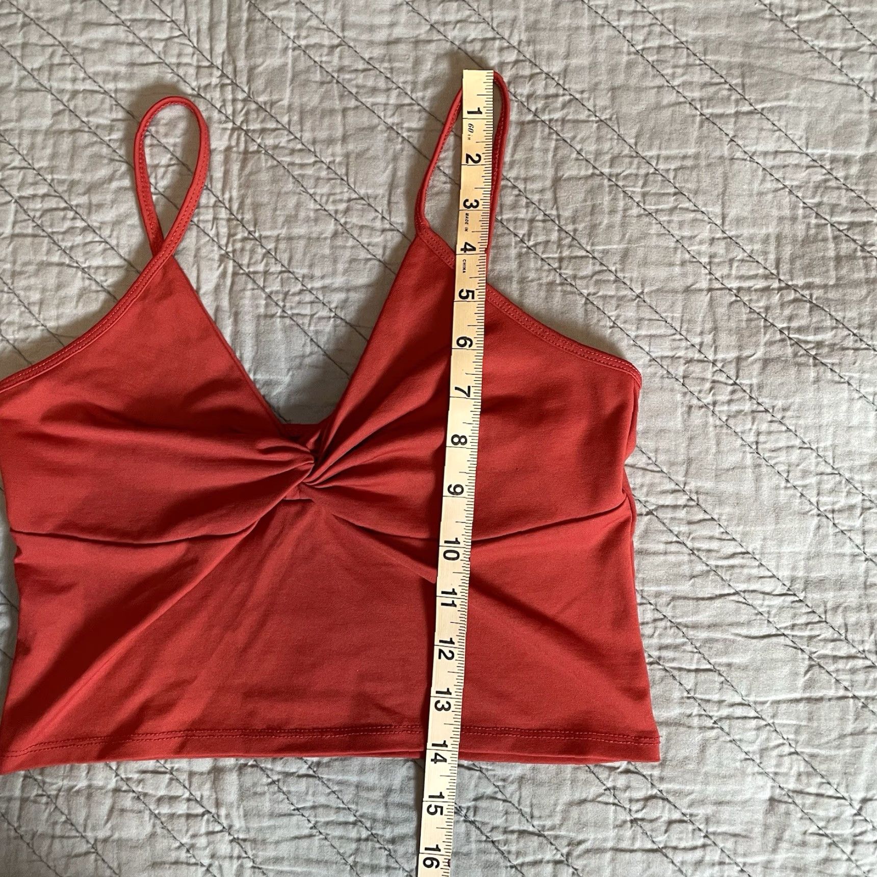 Abercrombie & Fitch Abercrombie & Fitch Tank Top size Small Soft AF Twist Front Rust Cropped Fall Size S / US 4 / IT 40 - 4 Thumbnail