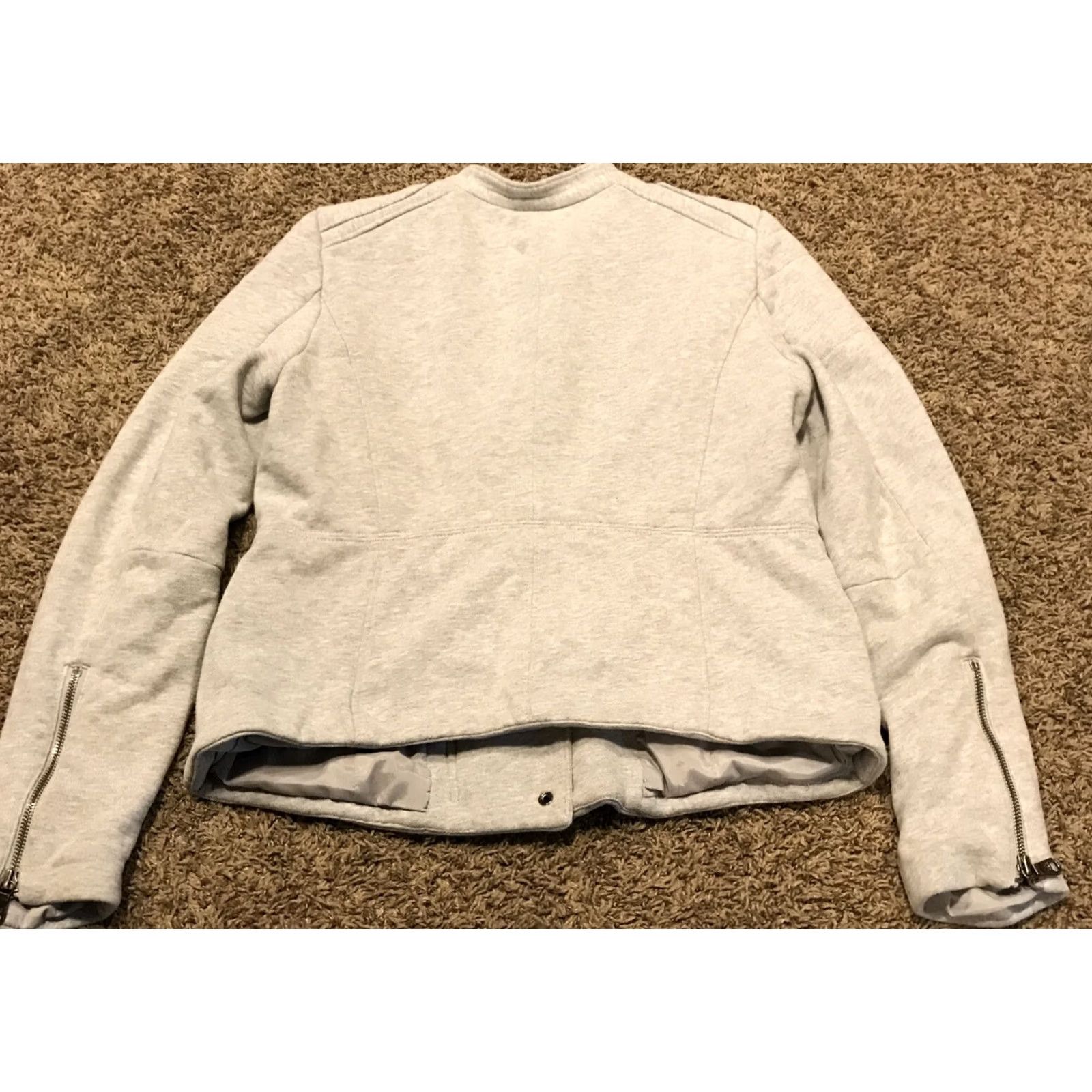 Gap Gap Womens Gray Crossbody Zip Up Jacket Cotton Blend Lined A40 Size M / US 6-8 / IT 42-44 - 4 Thumbnail
