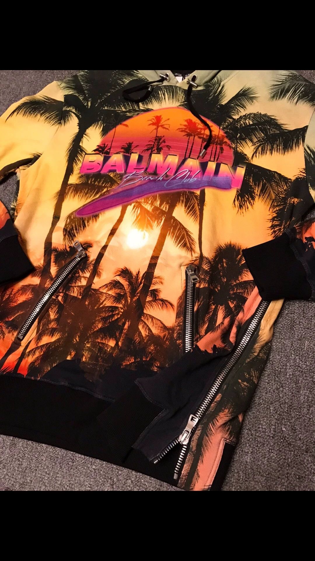 Balmain BALMAIN Tropical Palm Sunset 4-Zipper Pockets Unisex Size US S / EU 44-46 / 1 - 4 Thumbnail