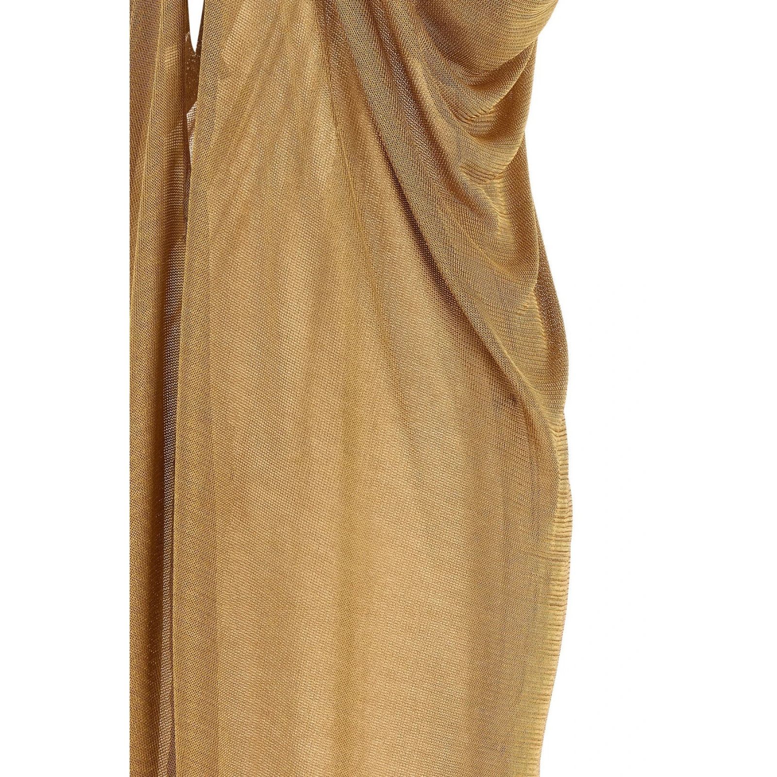 ALBERTA FERRETTI Lurex Gold Dress New & Authentic (Women\'s