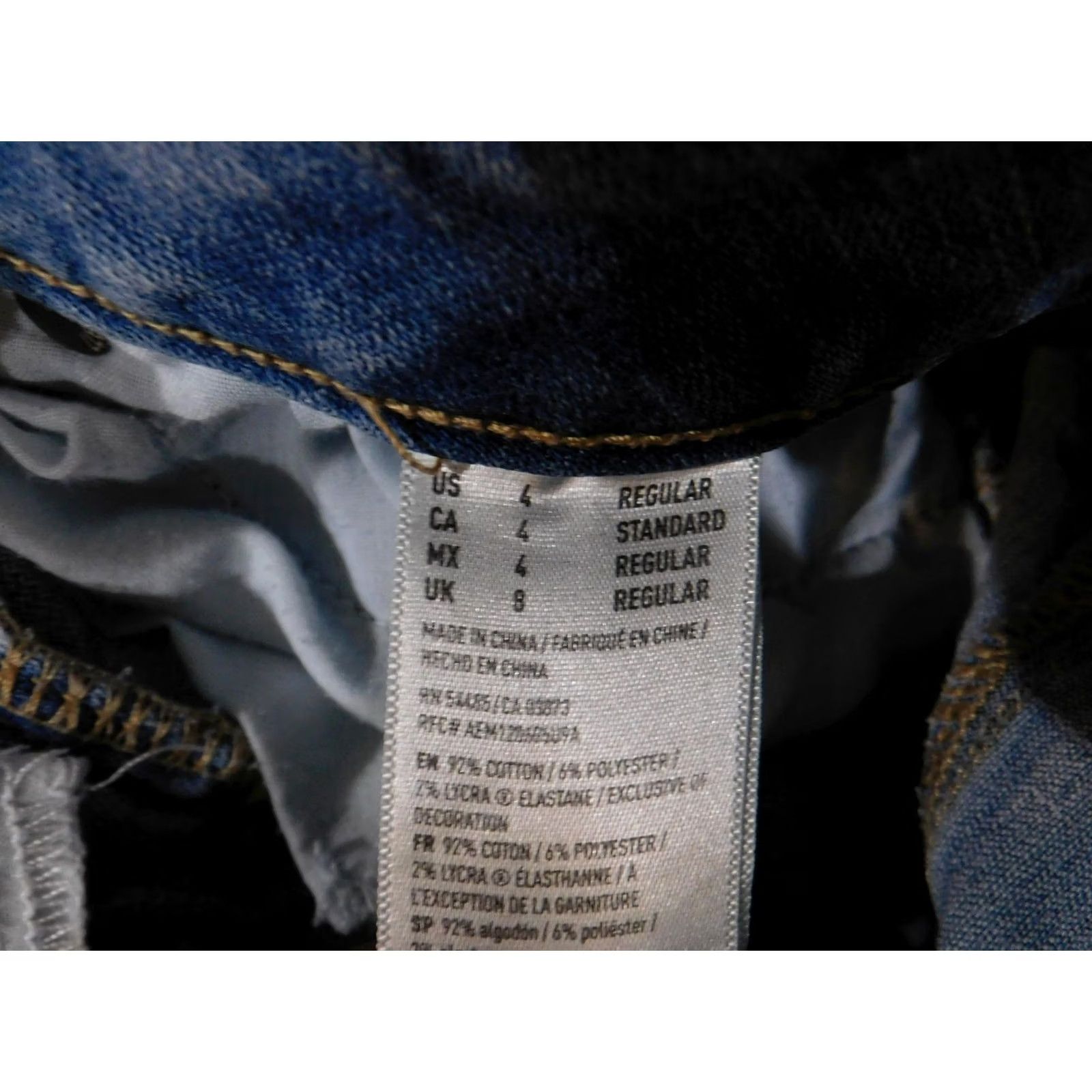 American Eagle Outfitters VINTAGE American Eagle Outfitters Jeans Womens 4 Light Wash Denim Skinny Super Stretch X Size 27" / US 4 / IT 40 - 7 Thumbnail
