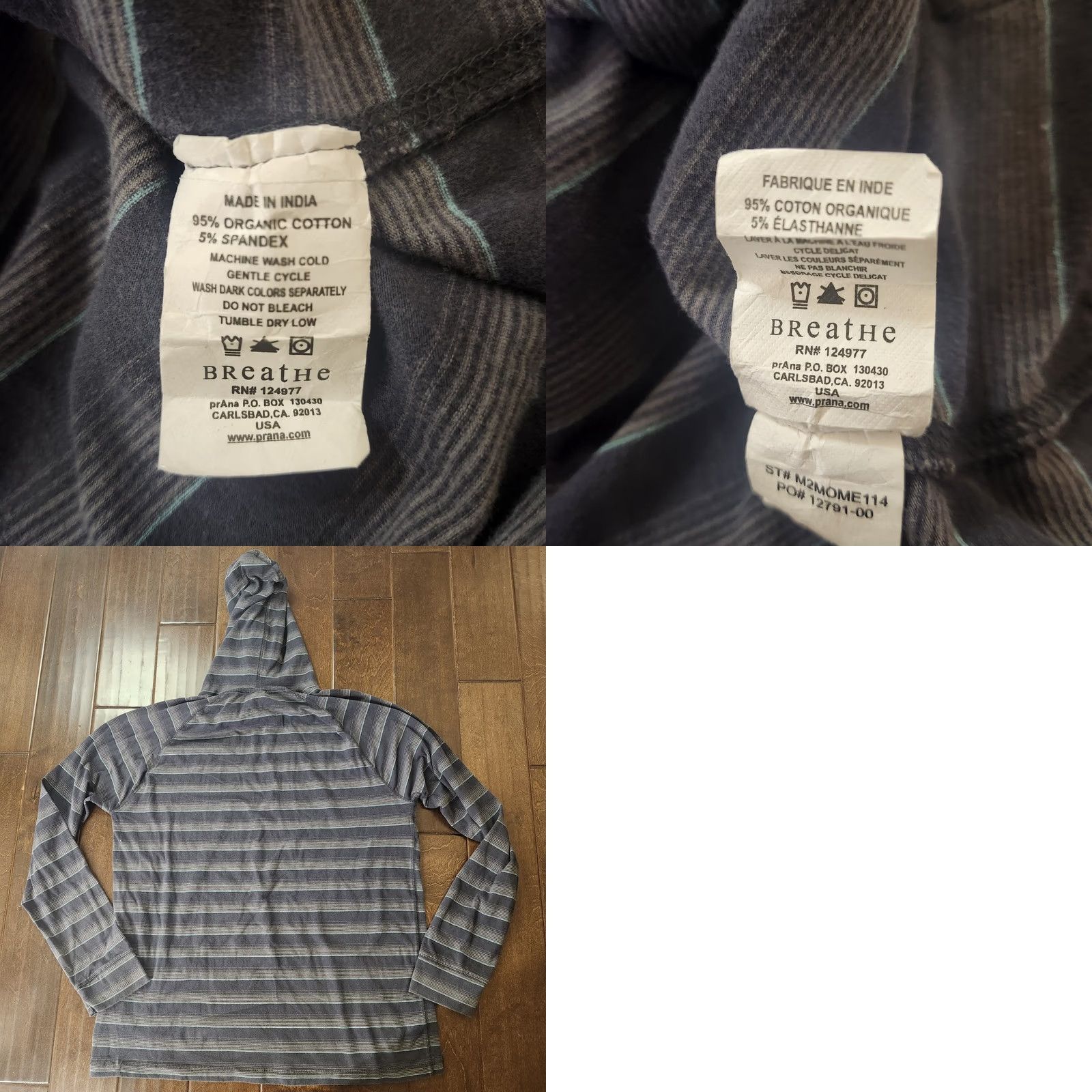 Bravado Breathe Brava Mens XL Striped Pullover Hoodie Lightweight Surf Skate Colorful Multicolor Cotton Spandex Drawstring Shirt Mens XL Hoodie Size US XL / EU 56 / 4 - 10 Thumbnail