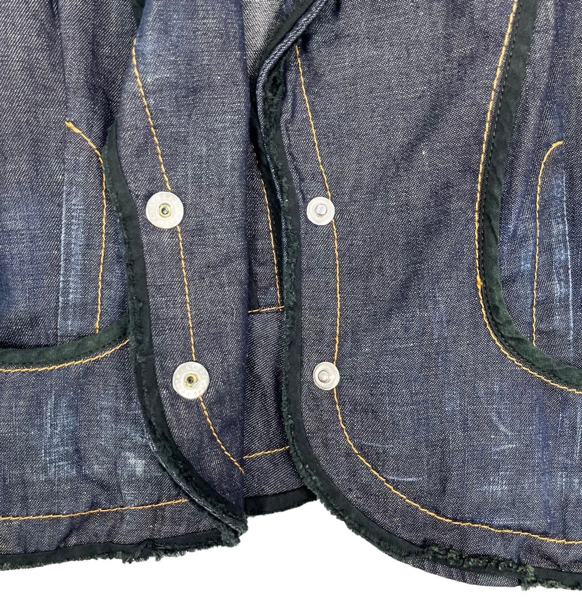 Designer × Moschino Moschino Jeans Denim Distressed Shorts Blazer Jacket Size S / US 4 / IT 40 - 7 Thumbnail