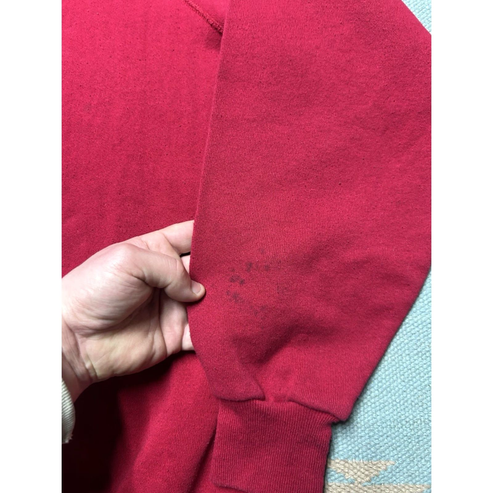 Vintage VINTAGE 80s Sweatshirt Crewneck Raglan Red Pullover Adult XL Men's Size US XL / EU 56 / 4 - 2 Thumbnail