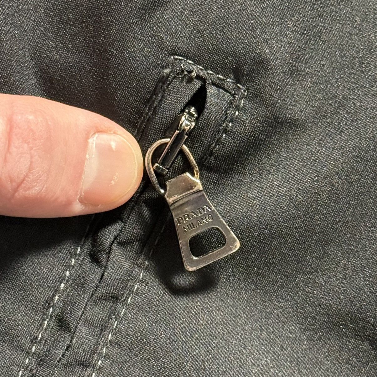 Prada Red Tab Reversible Gore Tex Black/Beige Nylon Jacket
