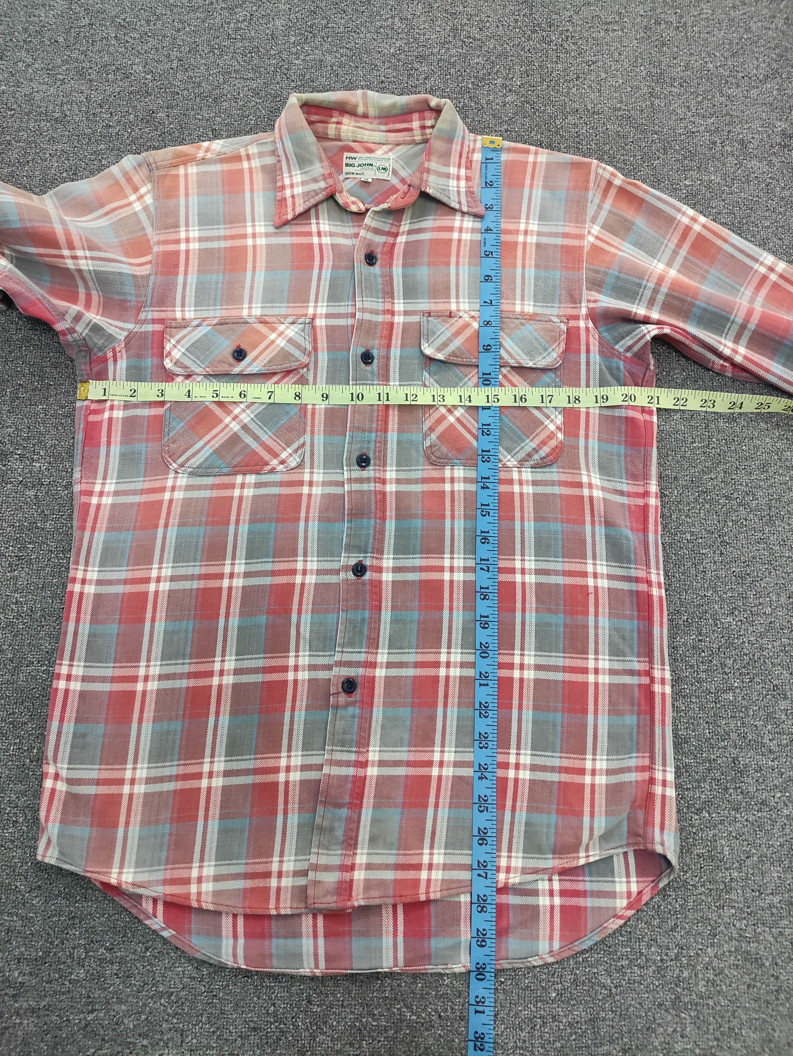 Big John Vintage Big John Flannel Checkered Shirt Button Up Size US M / EU 48-50 / 2 - 9 Thumbnail