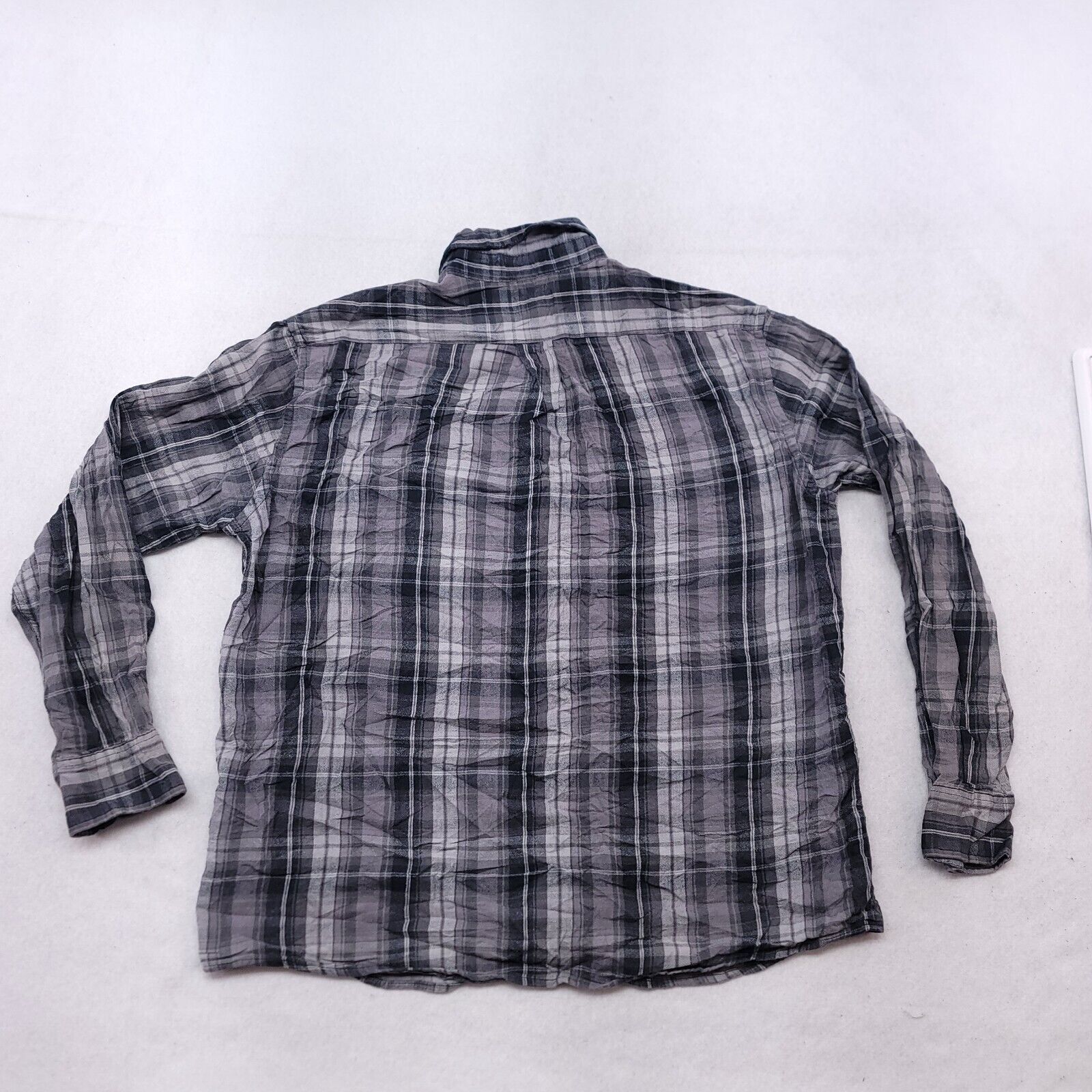 Merona Merona Madras Flannel Shirt Mens Size Extra Large XL Gray Size US XL / EU 56 / 4 - 10 Thumbnail