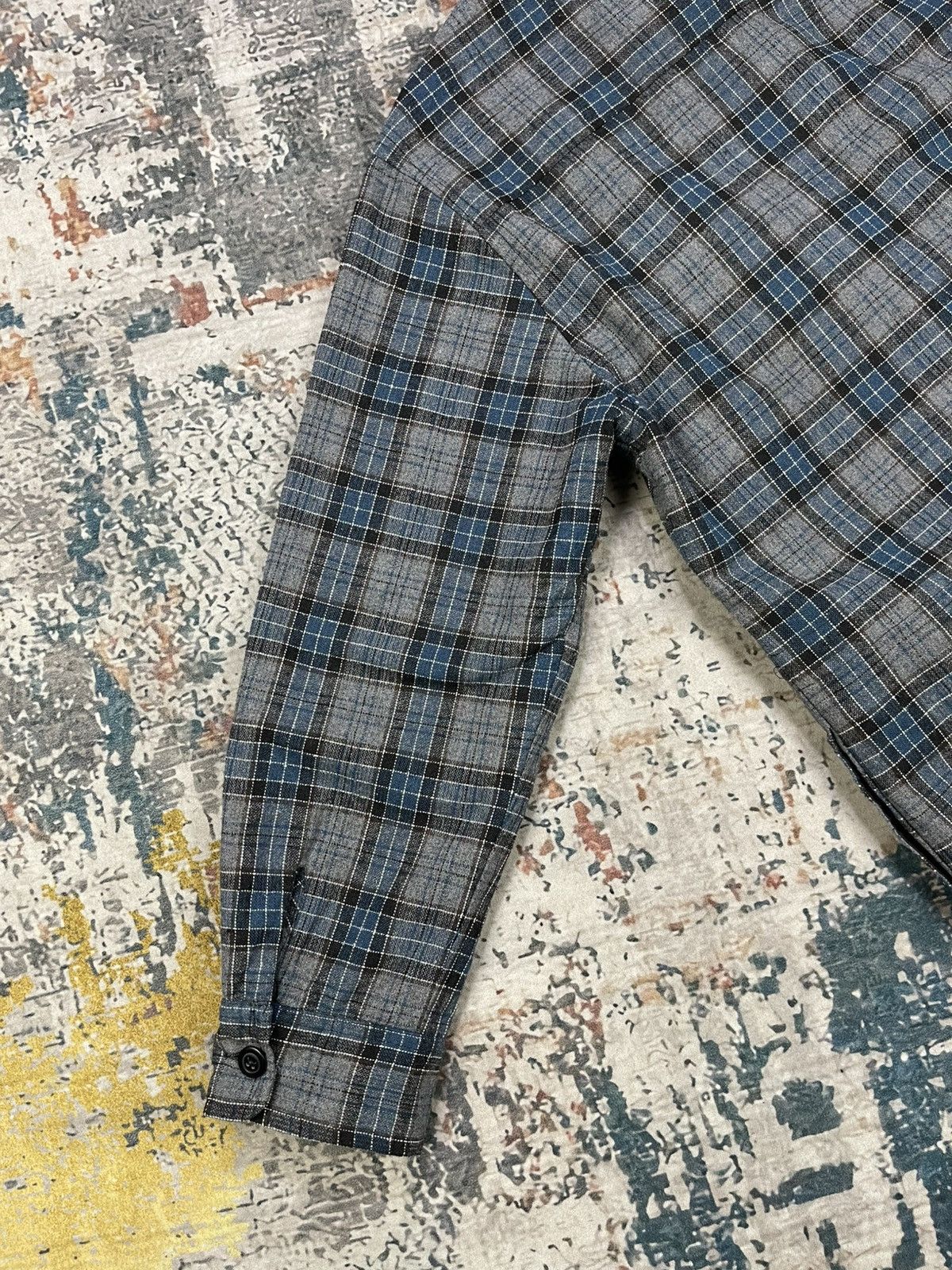 Japanese Brand Crew Checked Plaid Flannel Padded Shacket Size US L / EU 52-54 / 3 - 4 Thumbnail