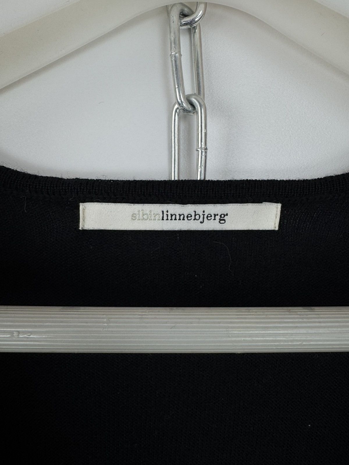 Other Sibinlinnebjerg merino wool dress v-neck black sweater Size XS / US 0-2 / IT 36-38 - 3 Thumbnail