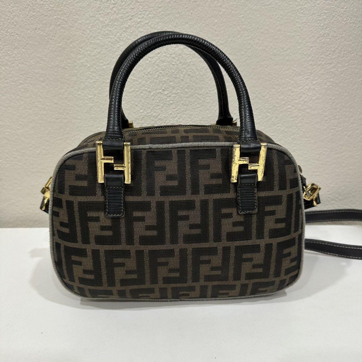 Fendi ‼️LASTDROP‼️ FENDI ZUCCA FF BOSTON MINI TWO WAY HANDBAG Size ONE SIZE - 3 Thumbnail