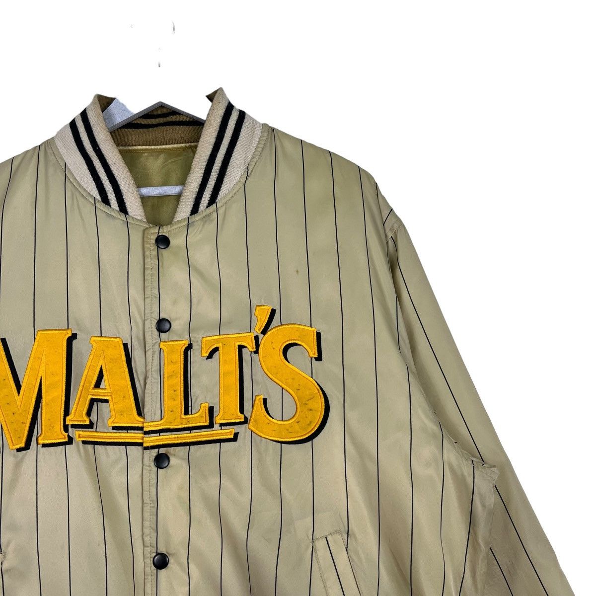 Japanese Brand 🔥 VINTAGE MALTS REVERSIBLE BASEBALL BOMBER JACKET Size US L / EU 52-54 / 3 - 8 Thumbnail