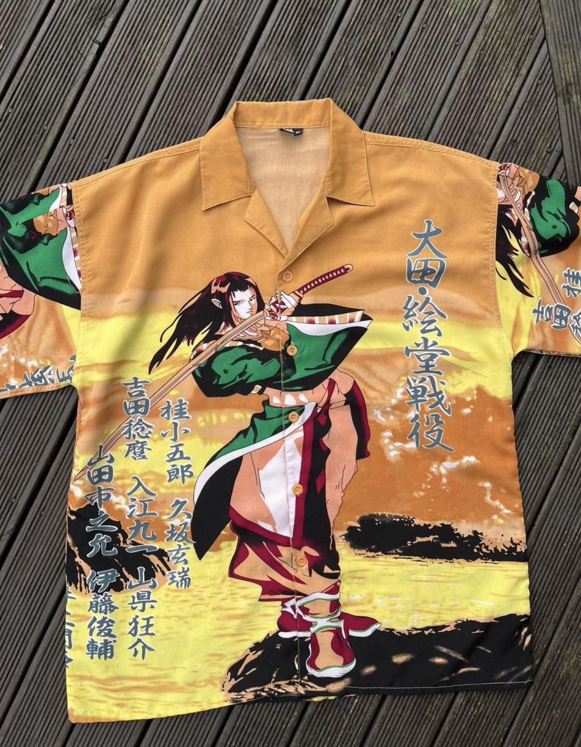 Other Y2k Japanese Samurai Graphic Button-up tee Size US XL / EU 56 / 4 - 2 Thumbnail
